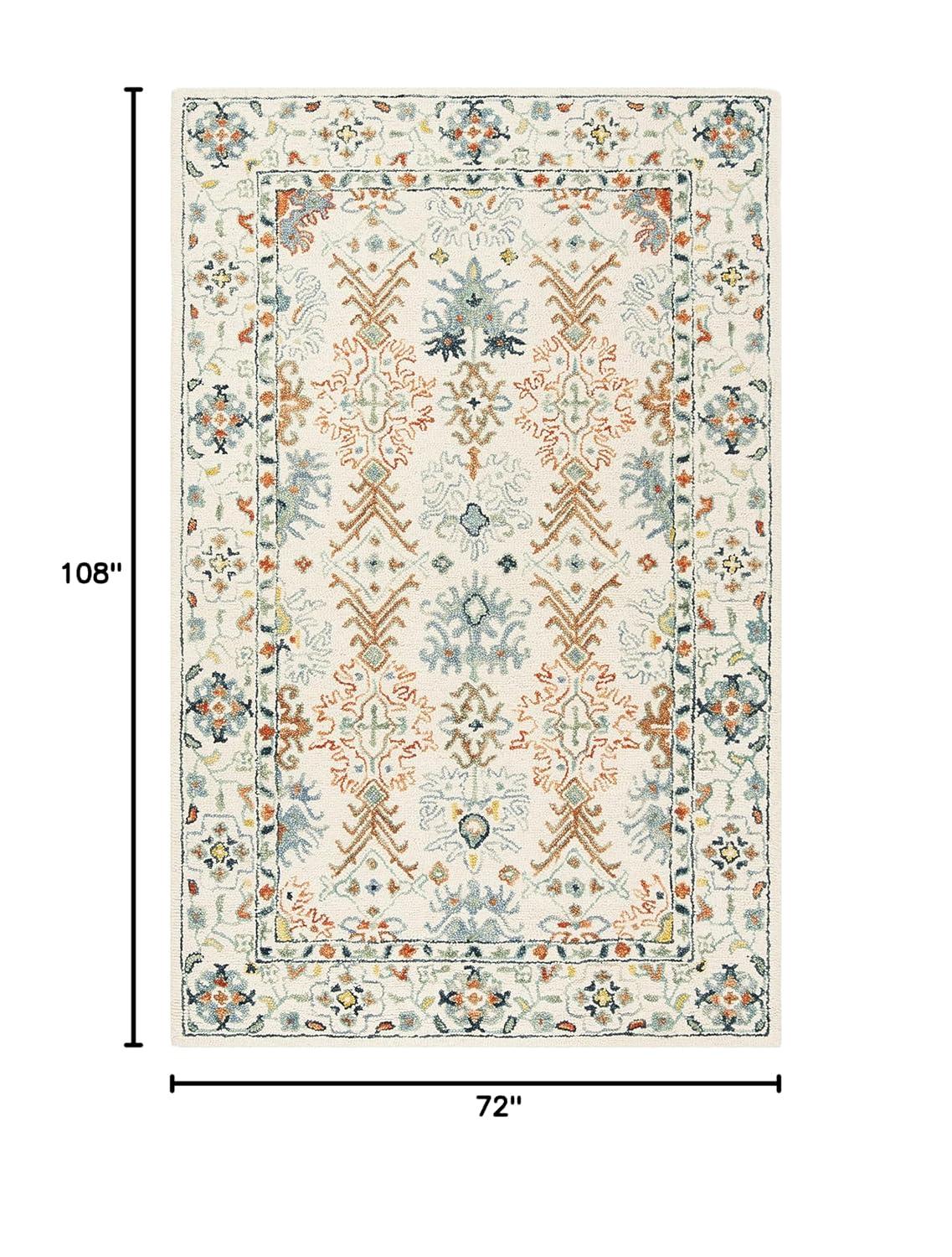 Aspen APN310 Hand Tufted Indoor Area Rug - Ivory/Blue - 6'x9' - Safavieh