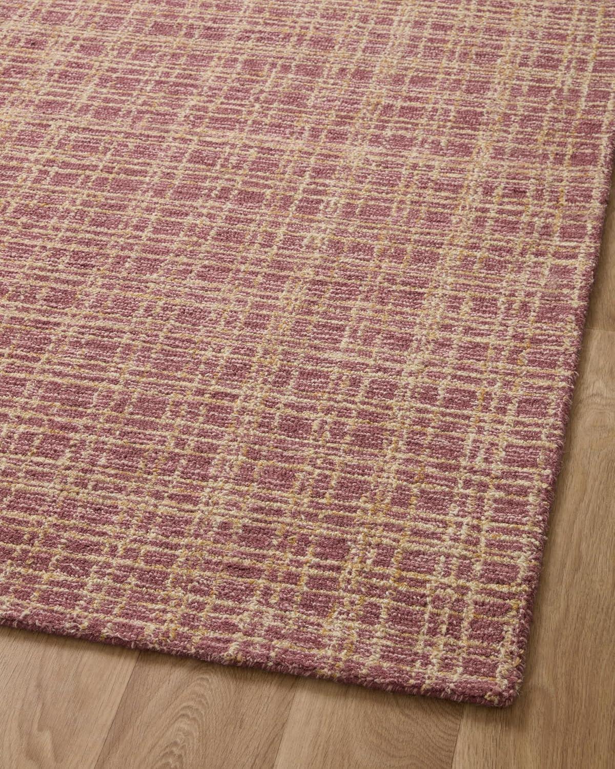 Berry & Natural Hand-Tufted Wool Runner Rug 2'6" x 9'9"