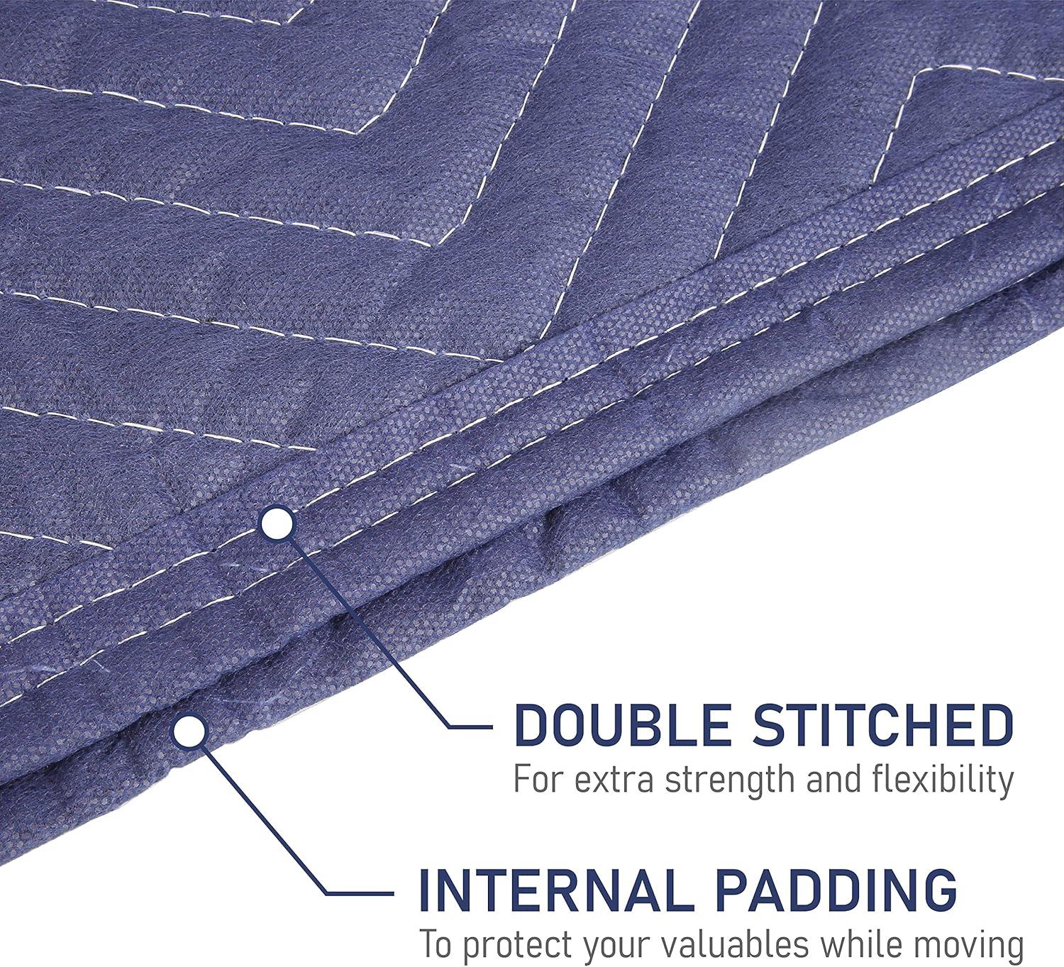 Olympia Tools 4 Moving & Packing Blankets Heavy Duty Padded Moving Blanket, 72 x 80 in, Coton Polyester