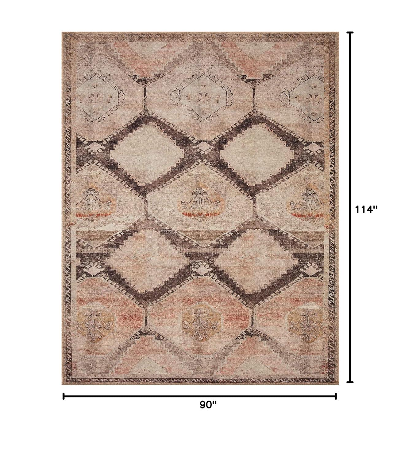 Loloi II Wynter Geometric Traditional Area Rug, Brown, 7'.6" x 9'.6"