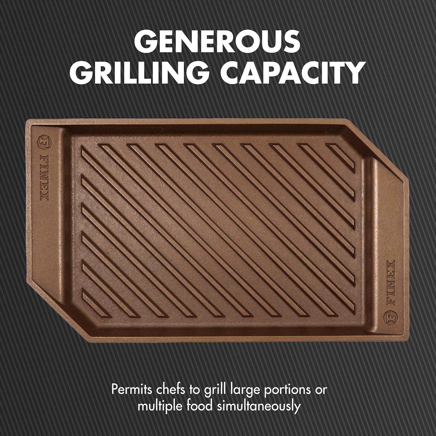 FINEX 15 Inch Cast Iron Lean Grill Pan