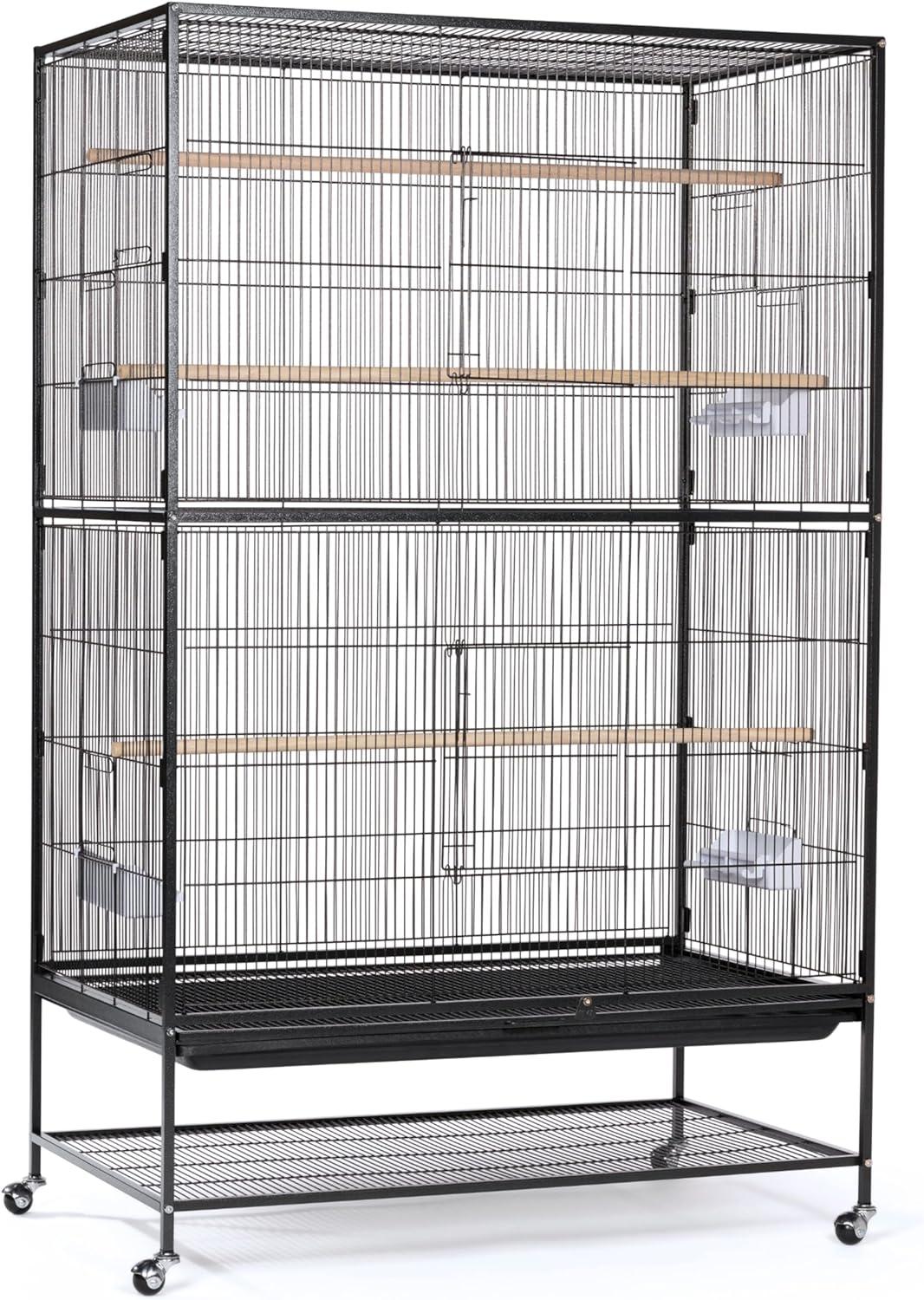 Prevue Pet Products F050 Pet Products Wrought Iron Flight Cage, X-Large, Hammerstone Black