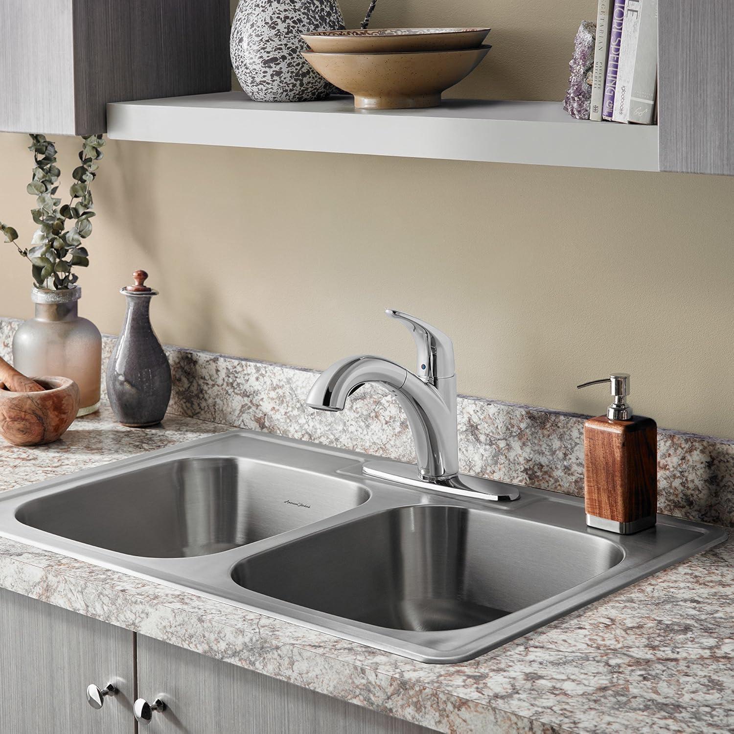American Standard 22DB.6332284S.075 Colony 33'' L Drop-In Double Bowl Stainless Steel Kitchen Sink