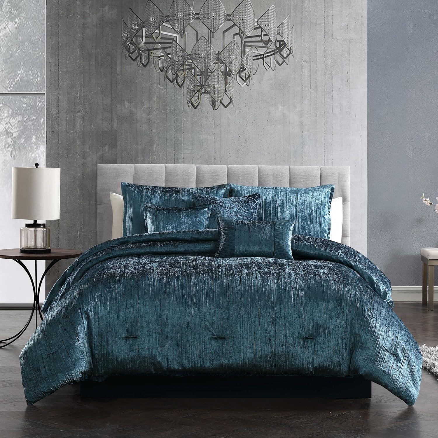 Turin Crinkle Velvet Comforter Set - Riverbrook Home