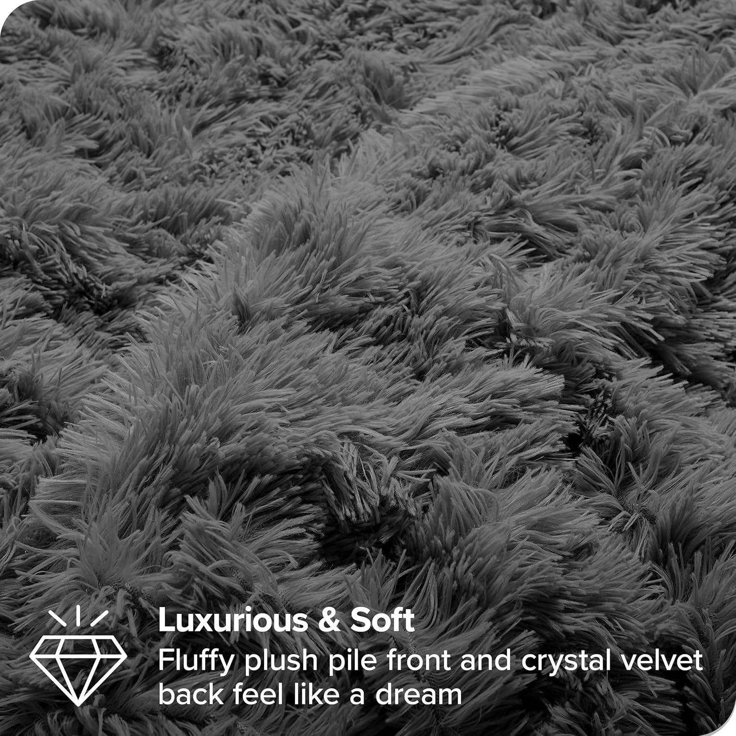Bare Home Shaggy Fleece Plush Duvet Cover