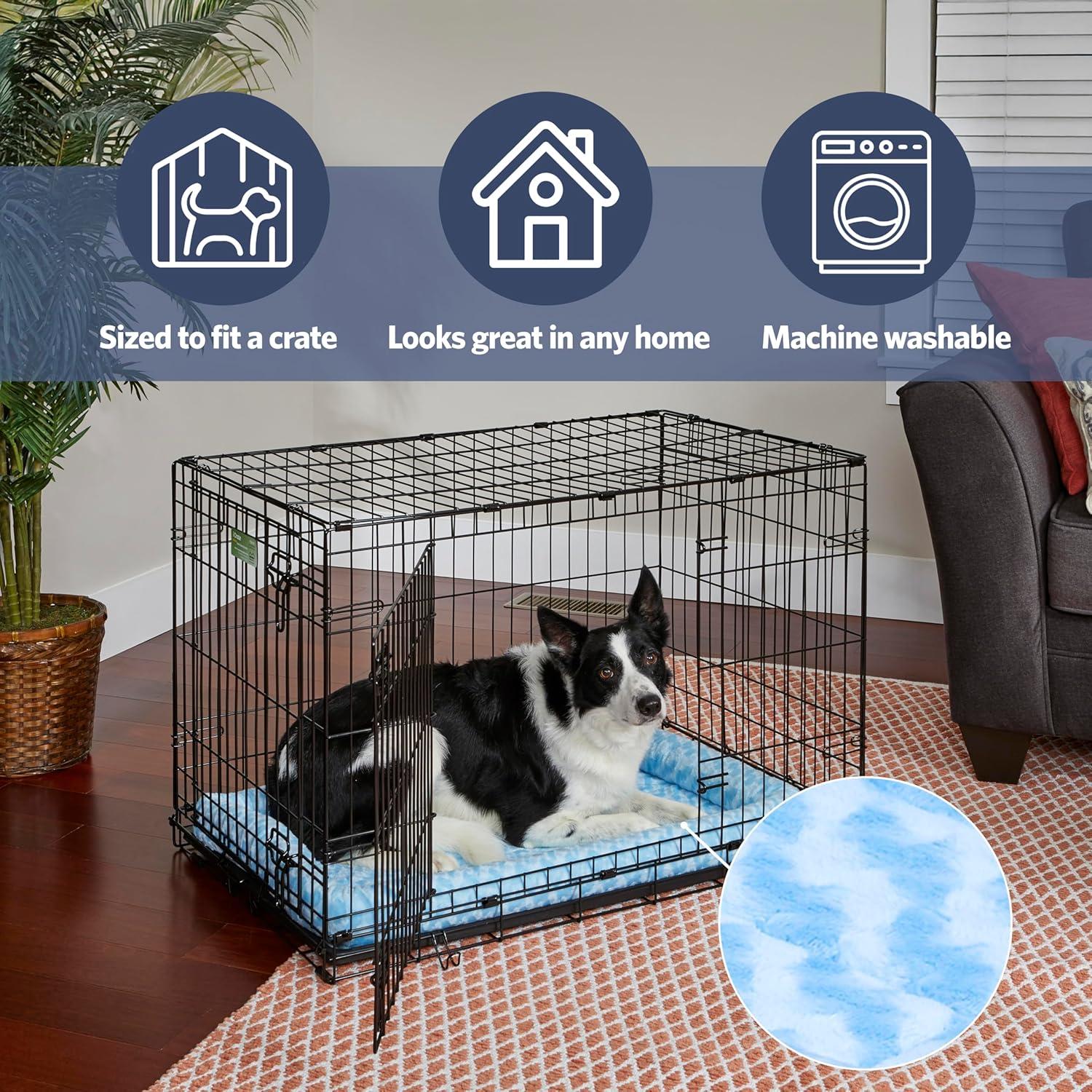 QuietTime Pet Bed & Dog Crate Mat, Powder Blue, 24"