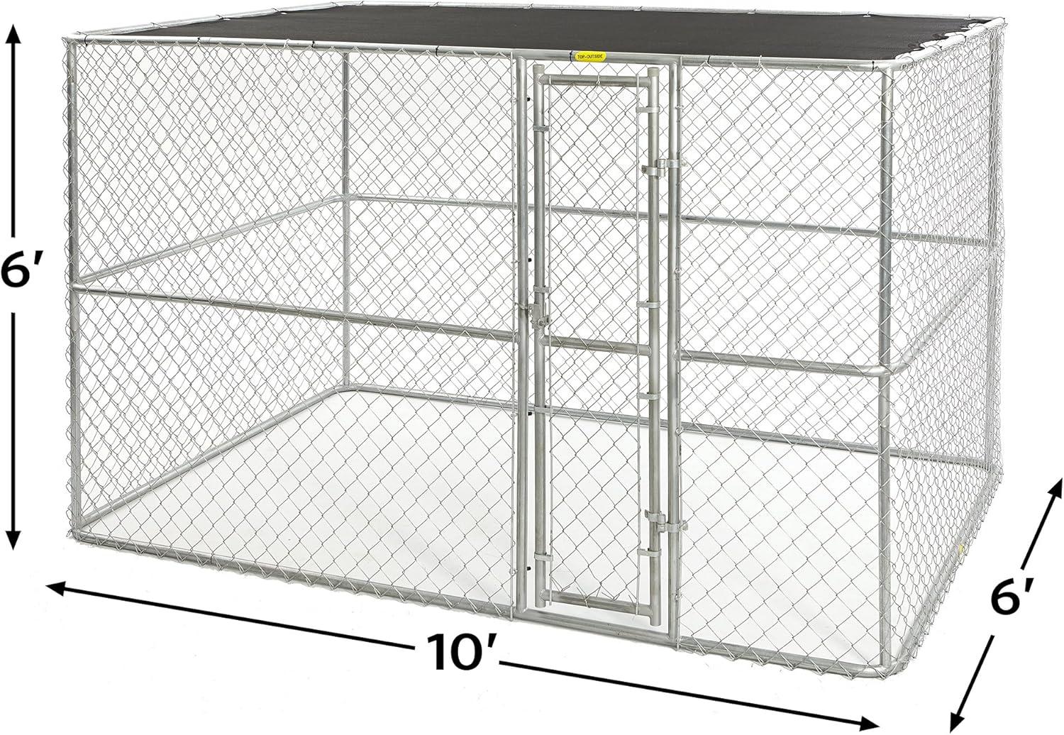 MidWest K9 Dog Kennel, Includes Sunscreen Cover, 10 x 6 x 6 feet