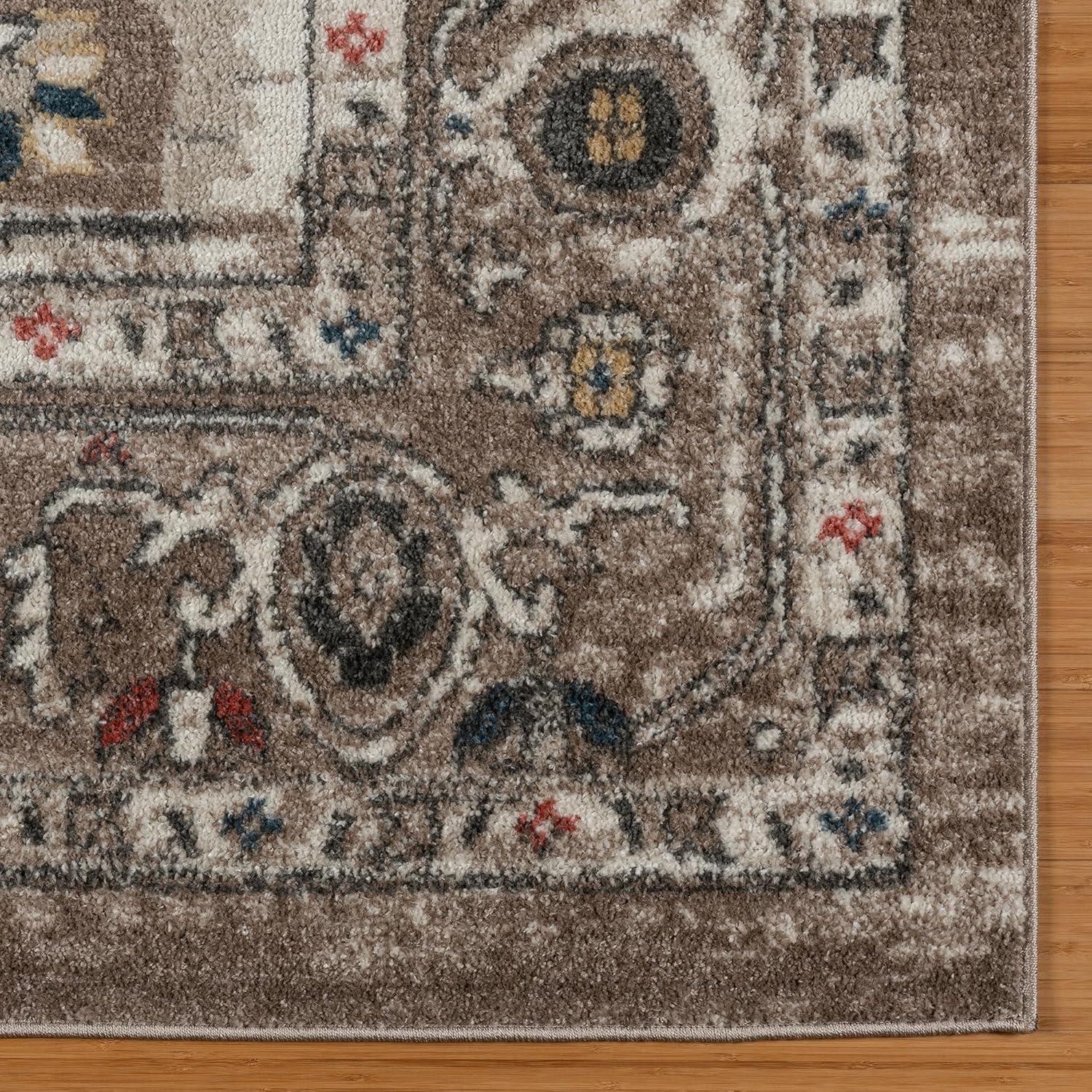 Heirloom Wynn Traditional Moroccan Brown Beige Polypropylene Area Rug