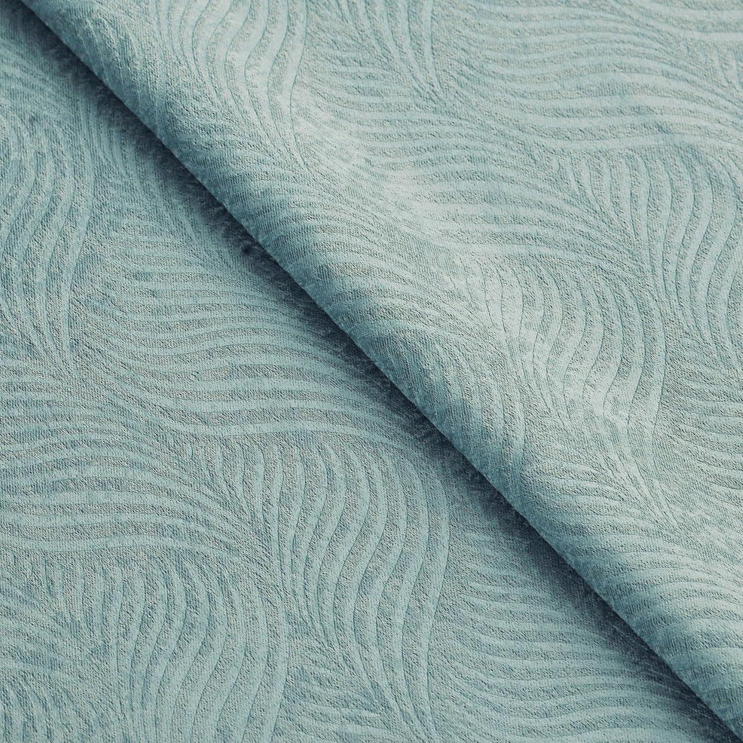 Superior Waverly Blackout Curtains, Rod Pocket, Set of 2, 42" x 108", Teal