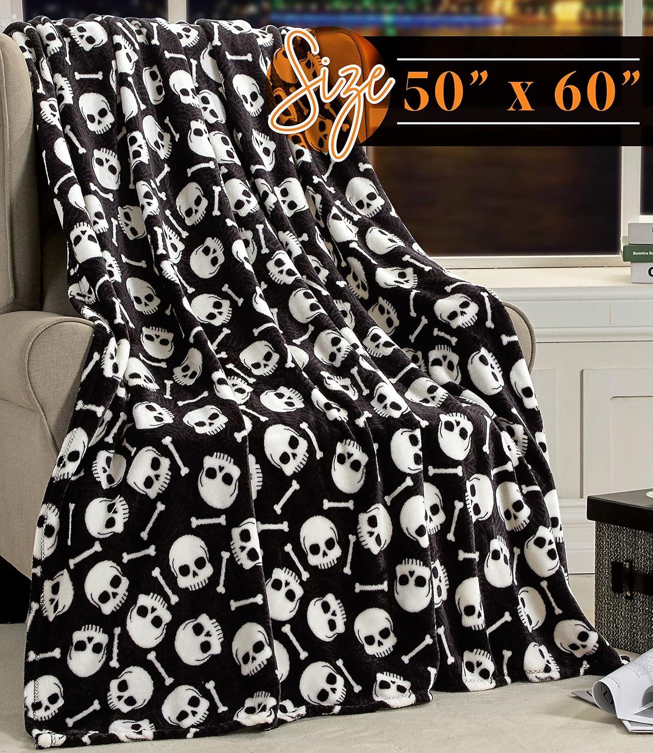 Super Spooky and Comfy Microplush Halloween Throws (50" x 60")