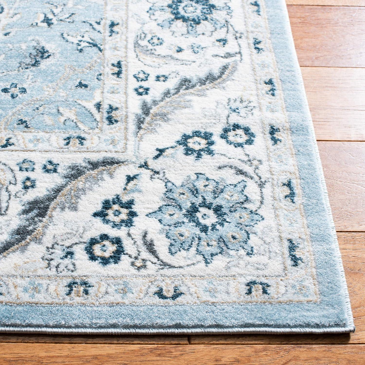 Isabella ISA912 Power Loomed Area Rug - Light Blue/Cream - 8'x10' - Safavieh.