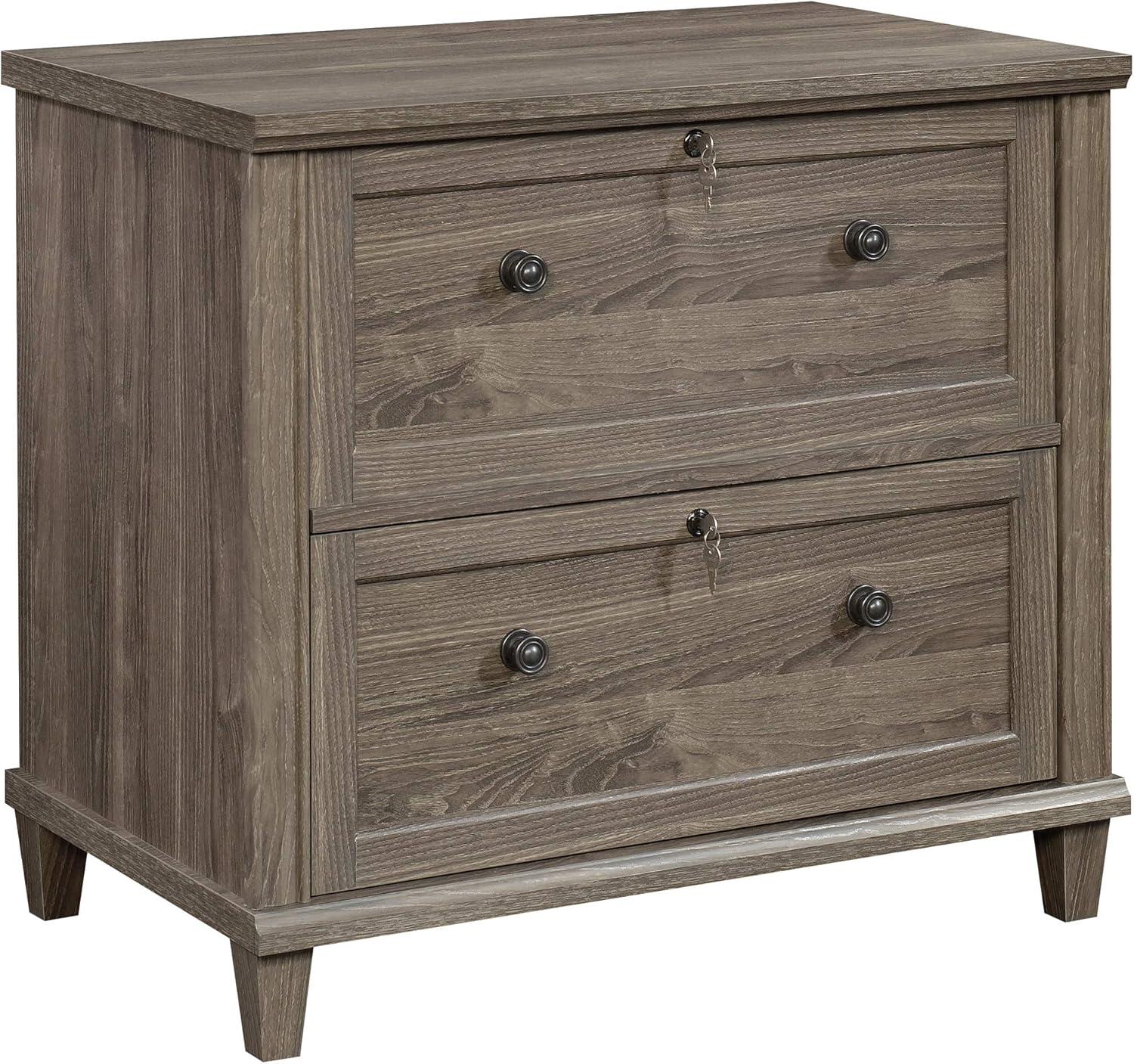 Emery Oak 2-Drawer Lockable Lateral File Cabinet