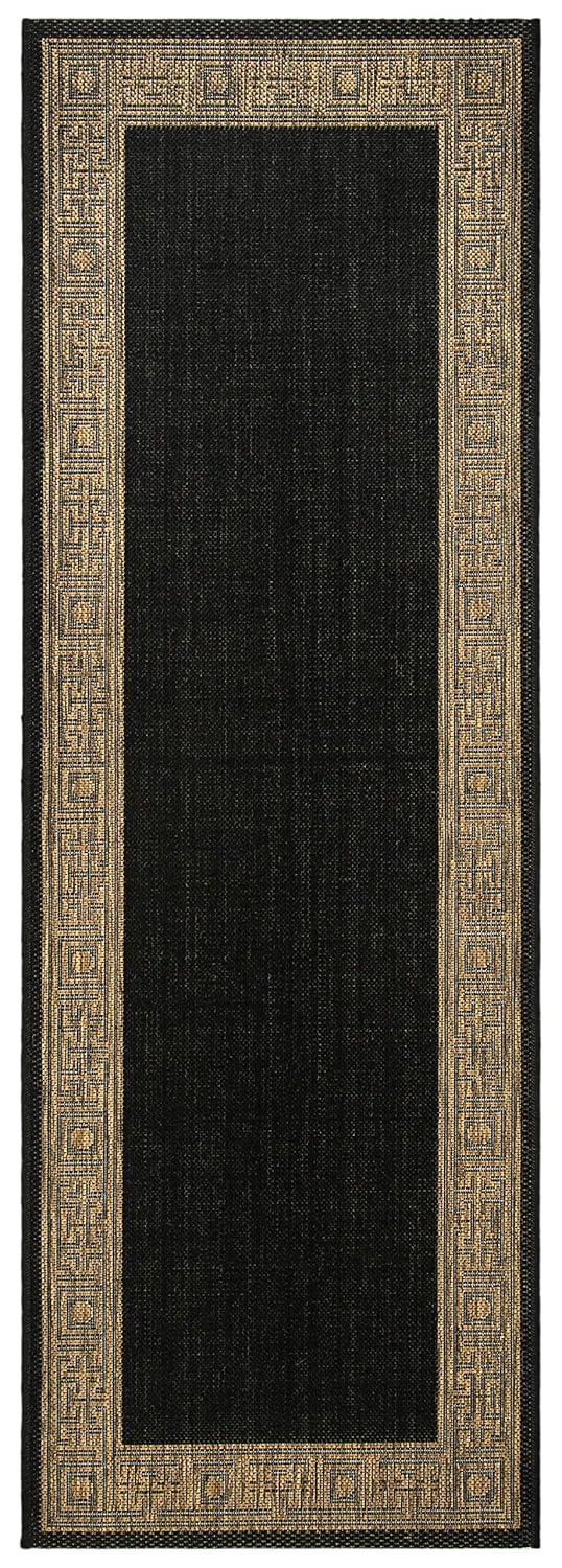 Courtyard CY5143 Power Loomed Indoor and Outdoor Runner Rug - Dark Beig/Beige - 2'7"x8'2" - Safavieh