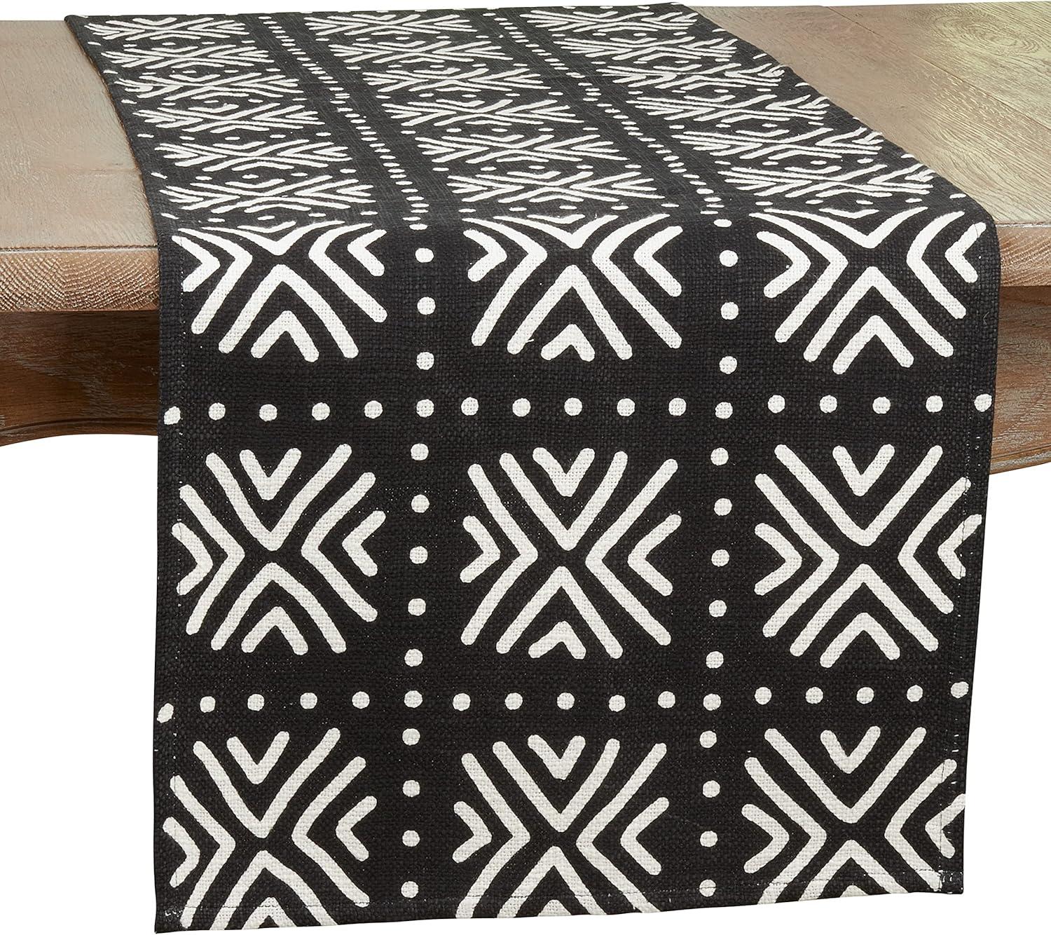 Saro Lifestyle Mudcloth Table Runner