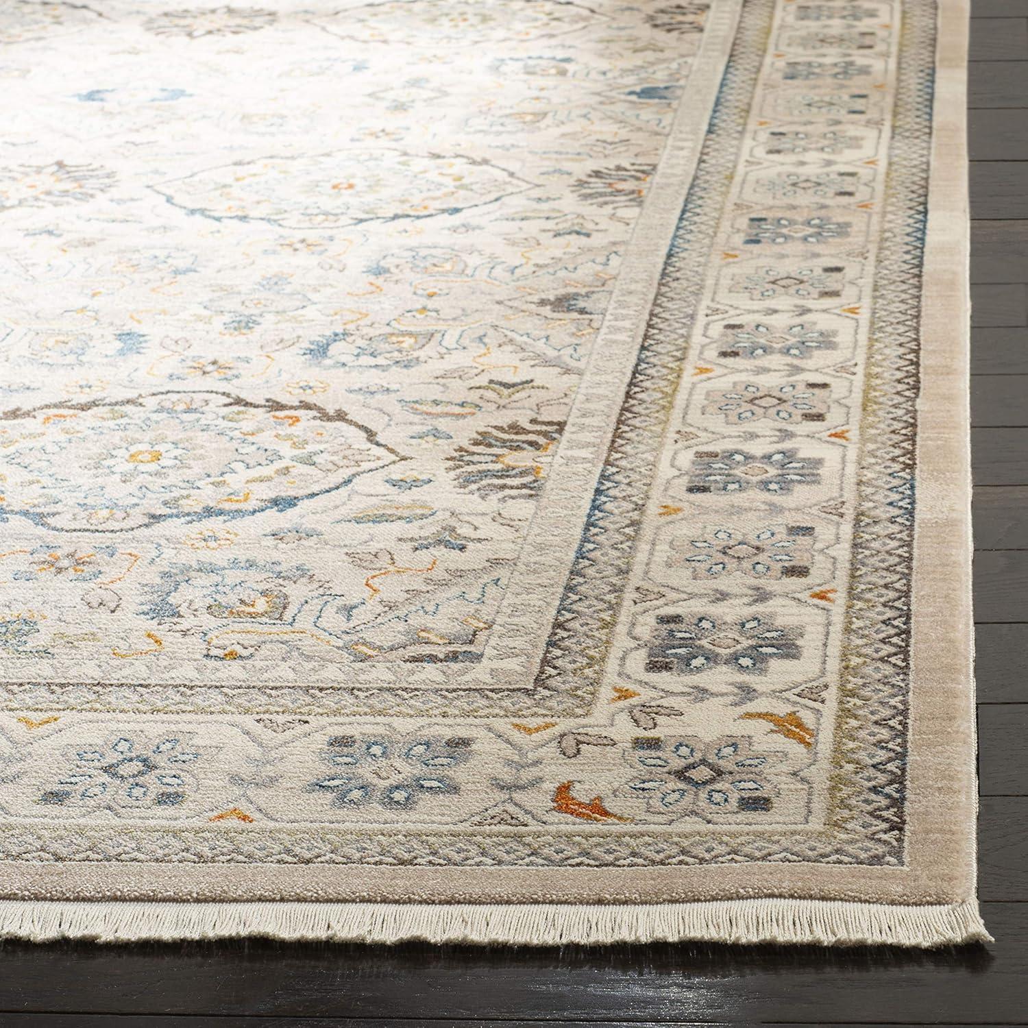 Ivory Elegance 5' x 7' Synthetic Easy-Care Area Rug