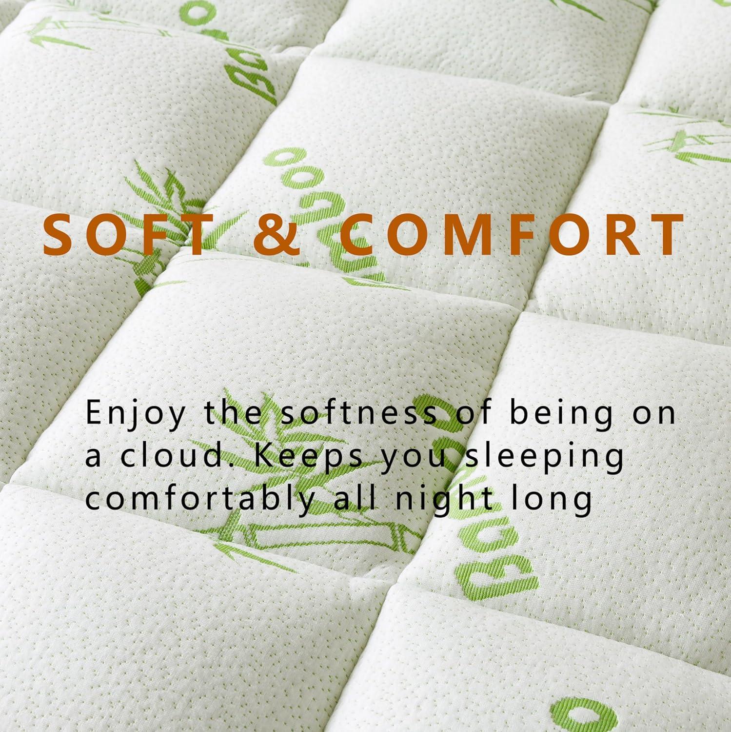 Queen Size Bamboo Viscose Cooling Mattress Topper