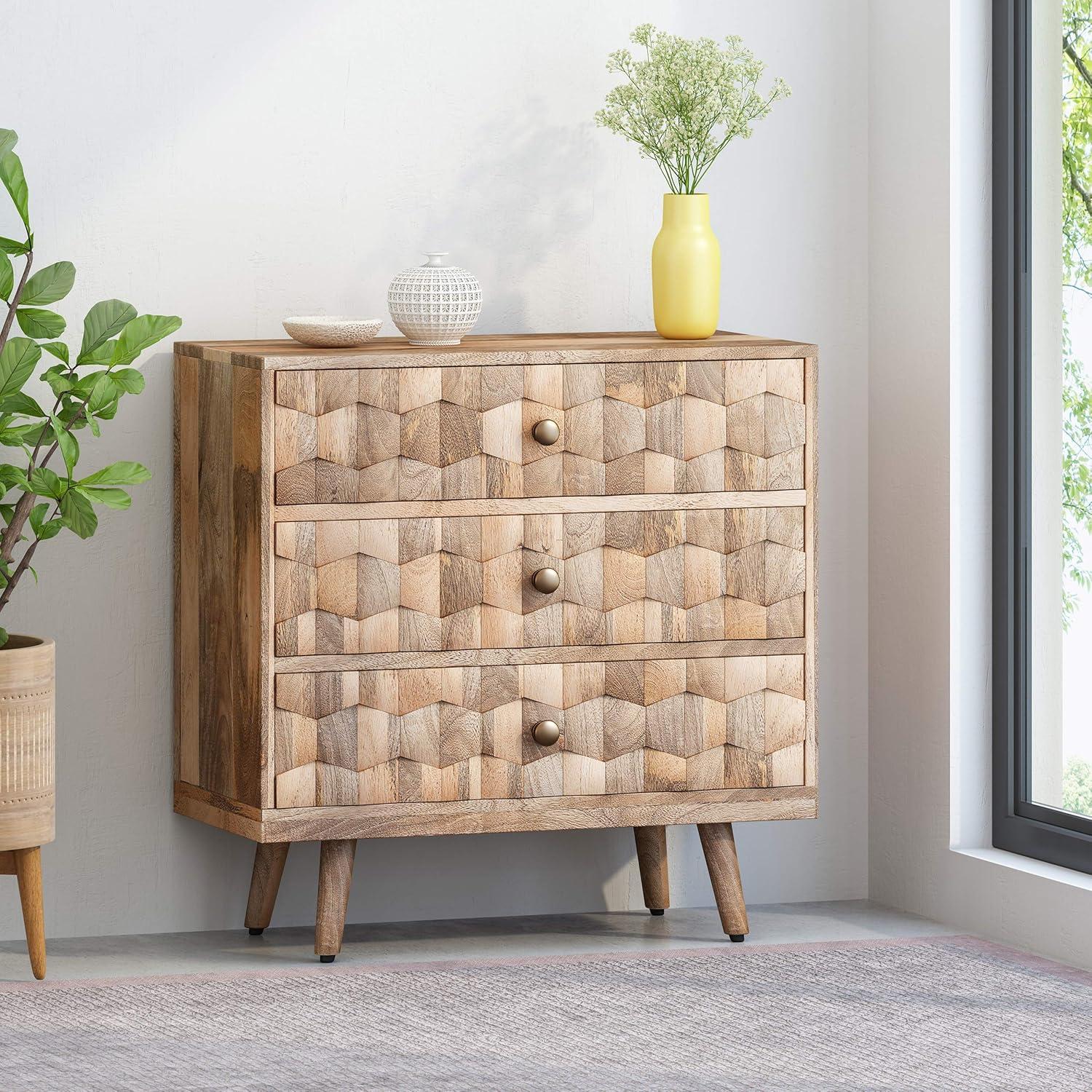 Millwood Pines 3 Drawer Dresser Chest