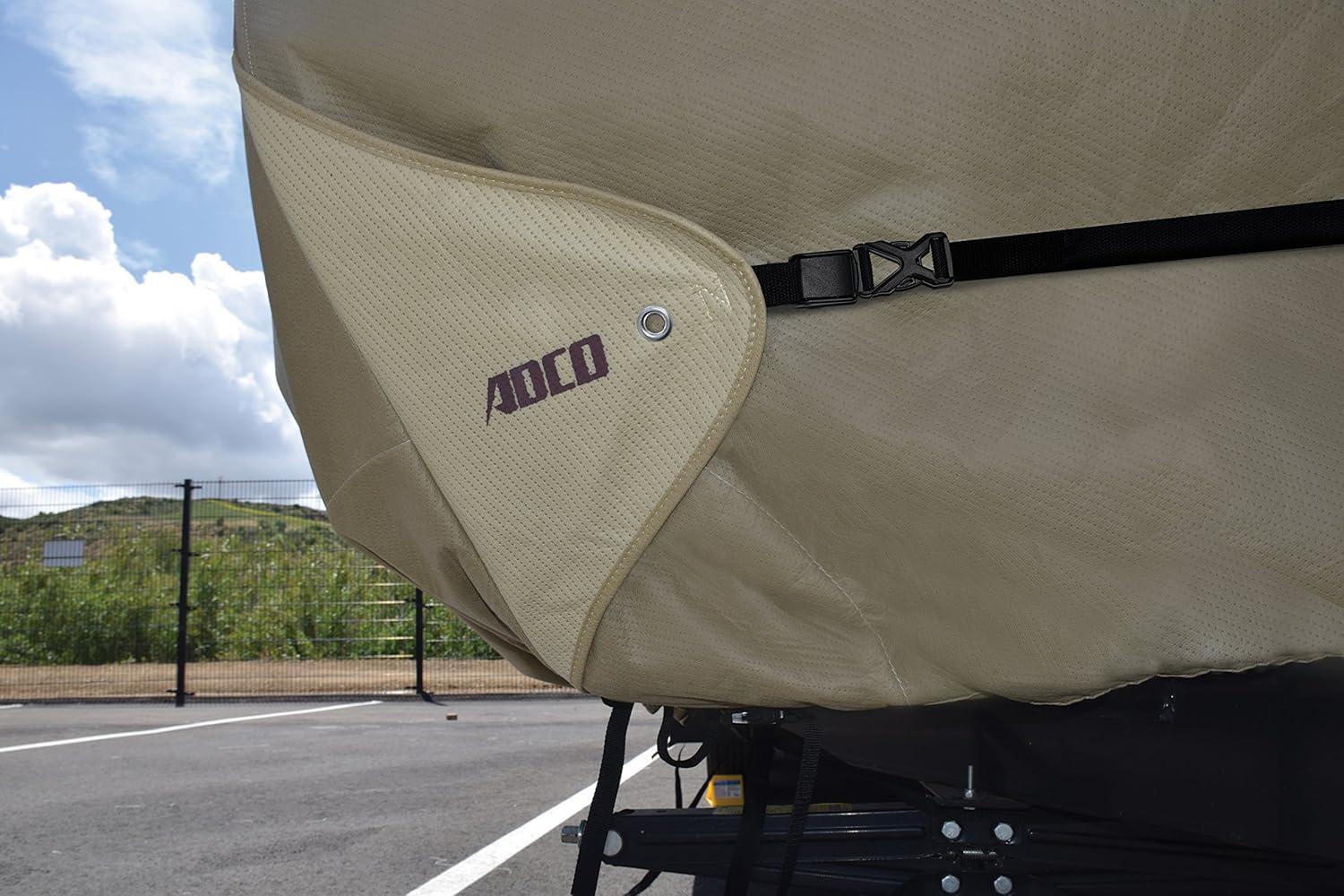 ADCO by Covercraft 74843 Storage Lot Cover for Travel Trailer RV, Fits 24'1" - 26', Tan