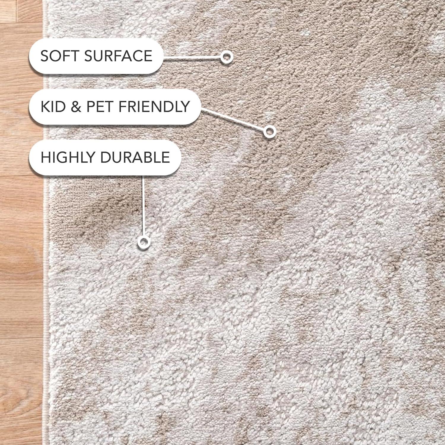 Nuloom Cyn Abstract 2x3 Accent Indoor Area Rug for Living Room Bedroom Dining Room Entryway Kitchen, Beige/Ivory