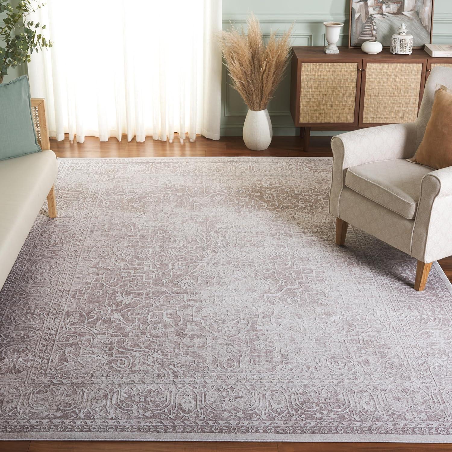 Reflection RFT670 Power Loomed Indoor Area Rug - 12'x12' - Beige/Cream - Safavieh
