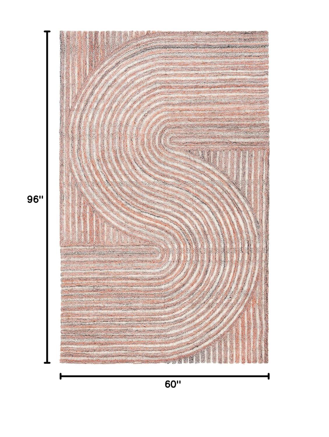 Southampton SHA301 Hand Tufted Indoor Area Rug - Rust - 5'x8'- Safavieh