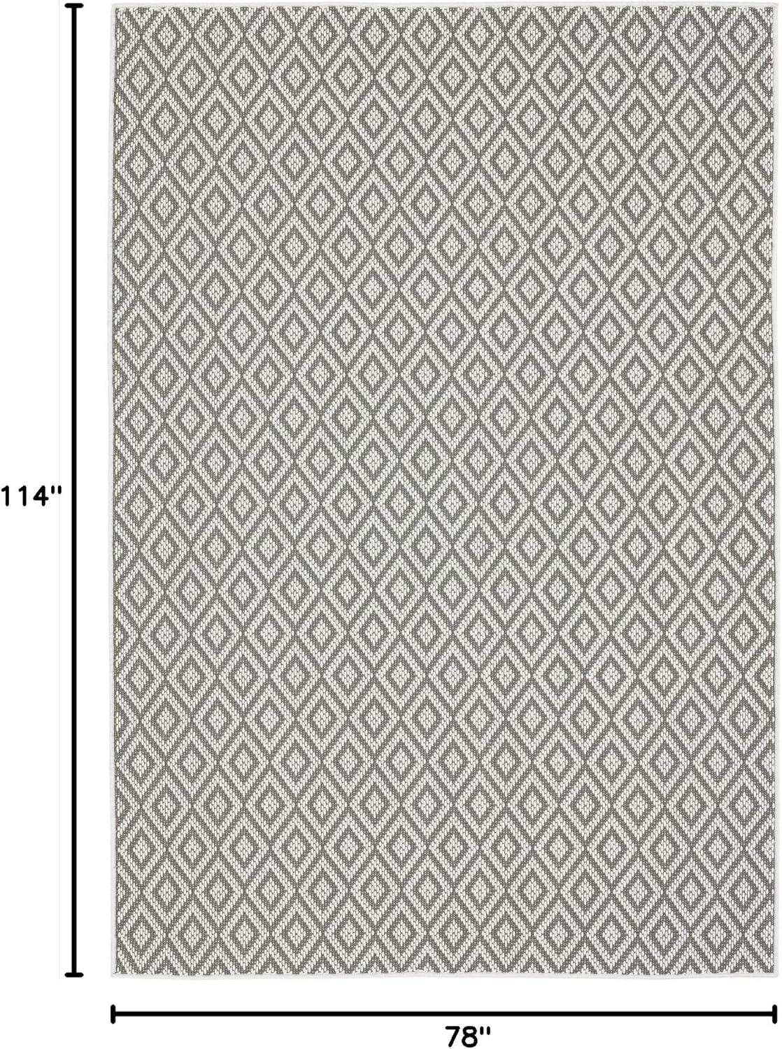 6'6" x 9'6" Tripoli Lydia Indoor/Outdoor Rug Gray/Cream - Home Dynamix