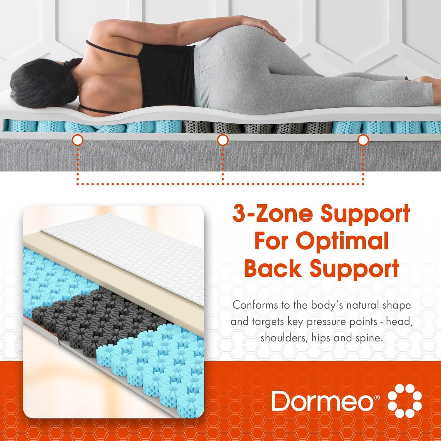 Dormeo Premium Mattress Topper Twin Bed 3 inch Cooling Mattress Topper with Octaspring Technology