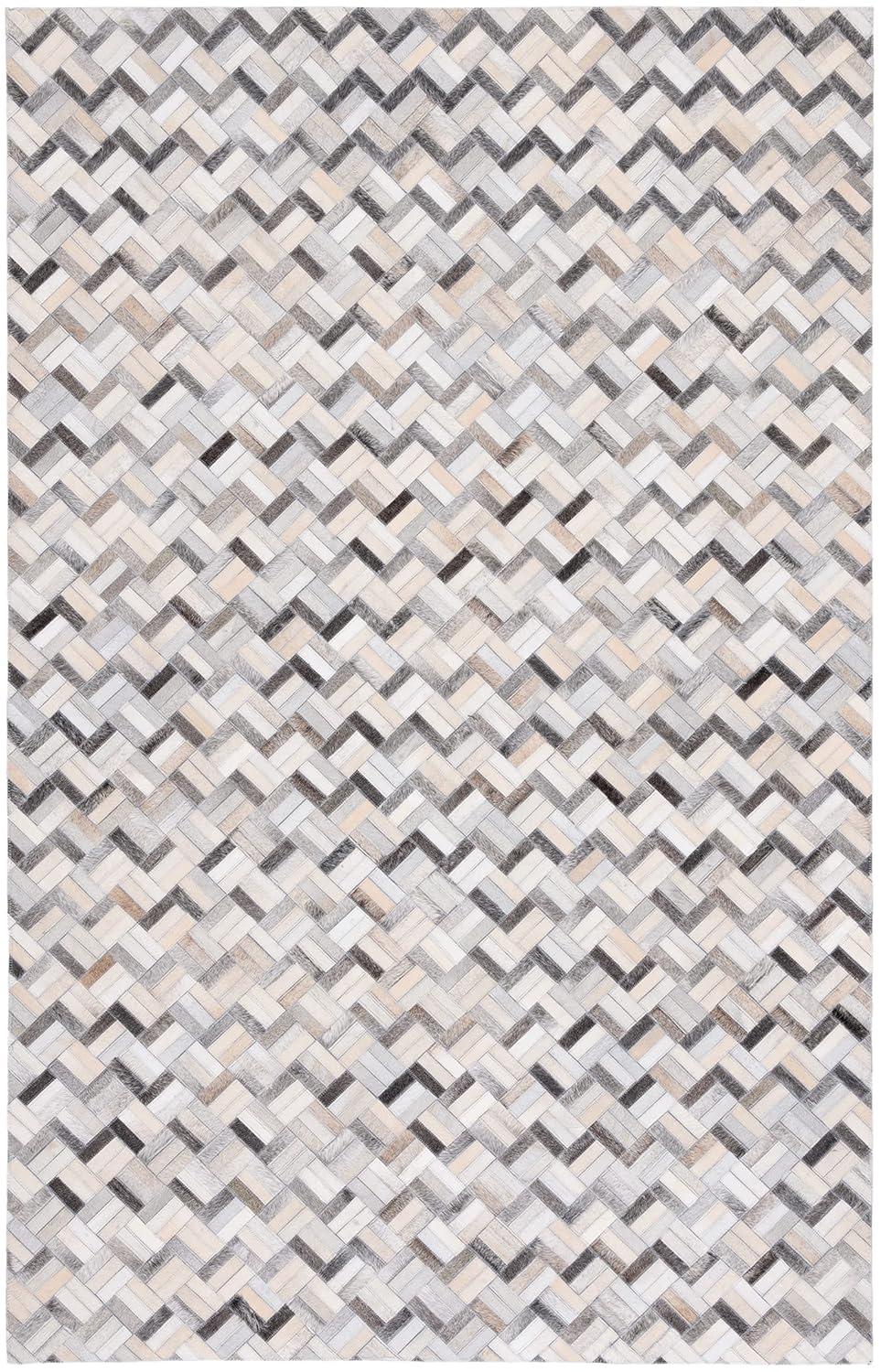 Studio Leather STL235 Power Loomed Area Rug - Black/Grey - 5'x8' - Safavieh.