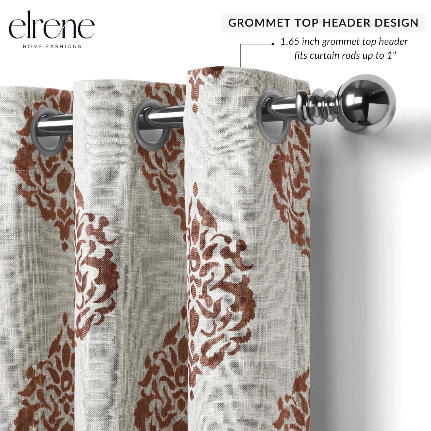 House of Hampton® Blanford Medallion Print Room Darkening Thermal Grommet Top Single Curtain Panel