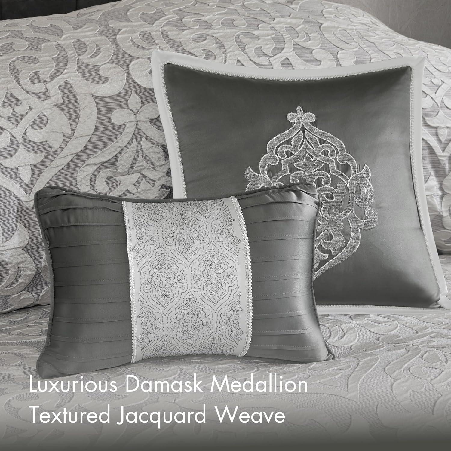 Madison Park Odette Jacquard 8 Piece Comforter Set