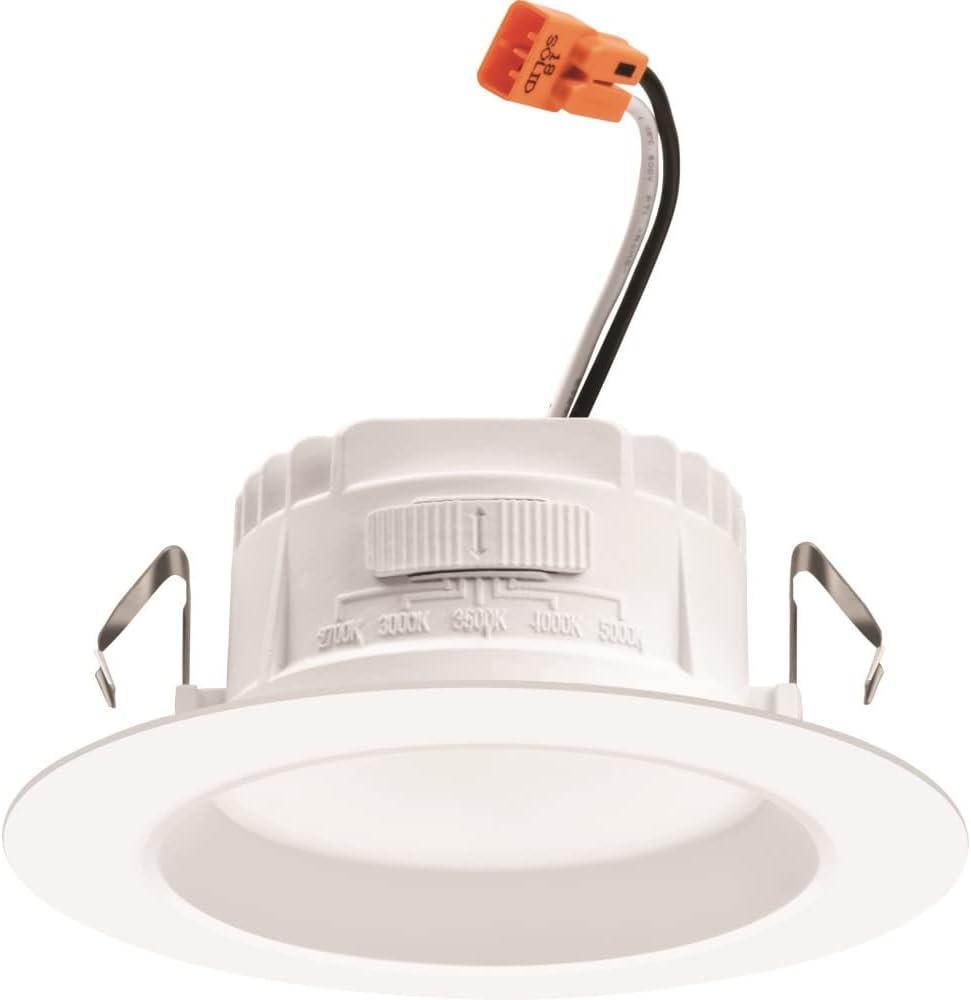 Matte White 4-Inch LED Retrofit Downlight 6-Pack