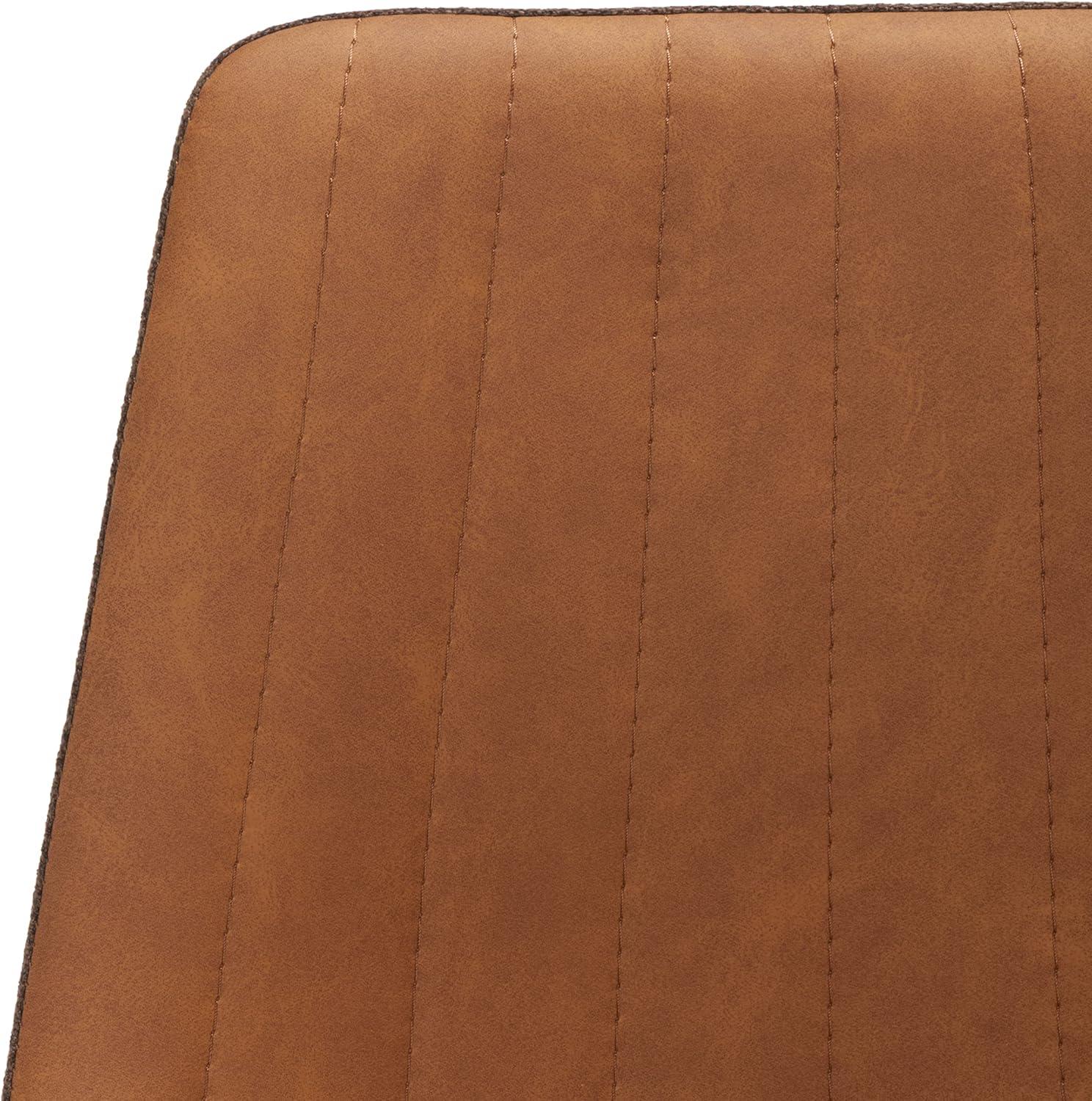 Rhyatte Bar Stool  - BST3018 - Cognac/Black - Safavieh