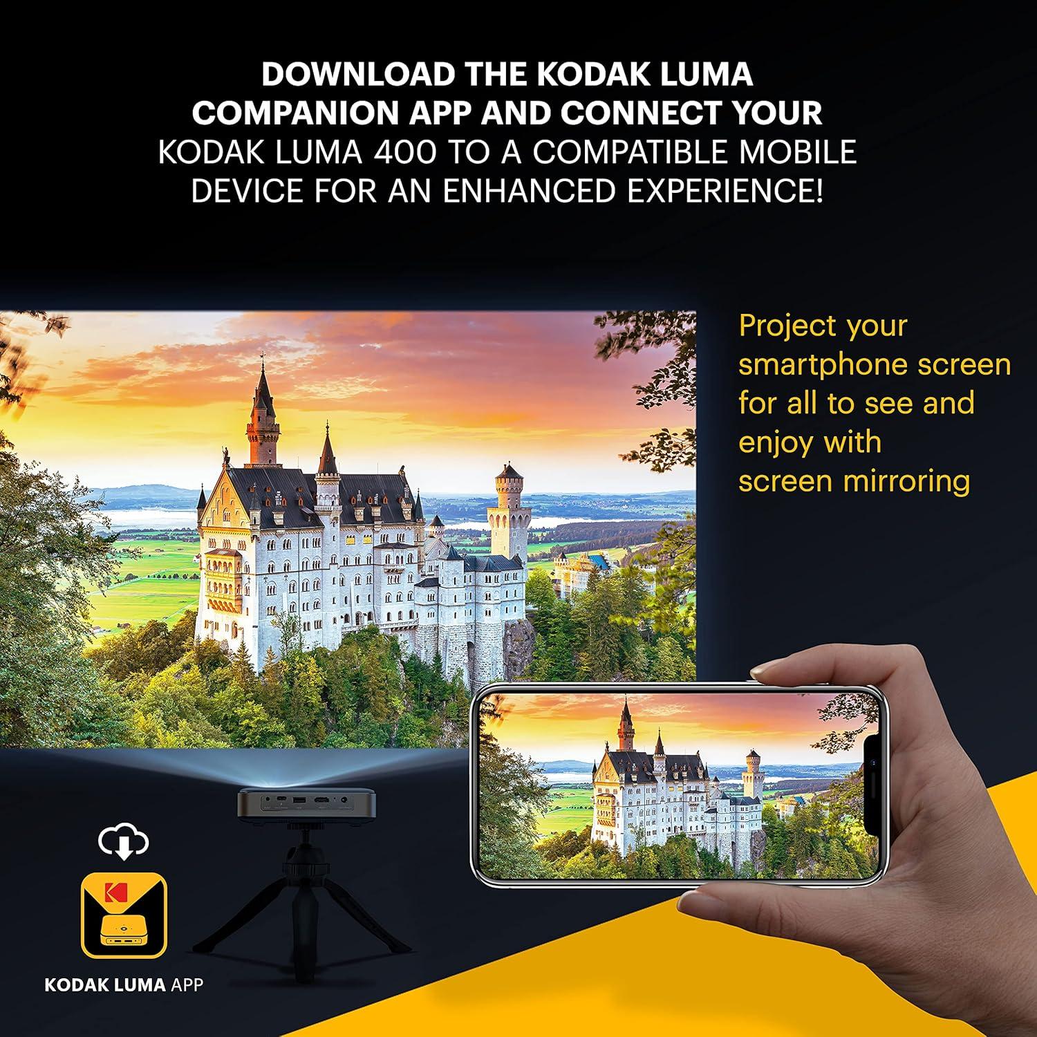 Kodak Luma 400 Portable Smart Mini Projector with WiFi and Bluetooth