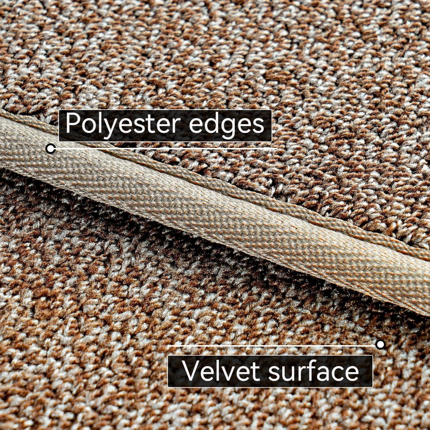 Kitchen Mat Set of 2 PCS, Cushioned Non Slip Rugs for Kitchen Floor, Absorbent Runner Comfort Standing Mats Washable for Kitchen, Office, Home (Brown, 17.3"x47"+17.3"x30")