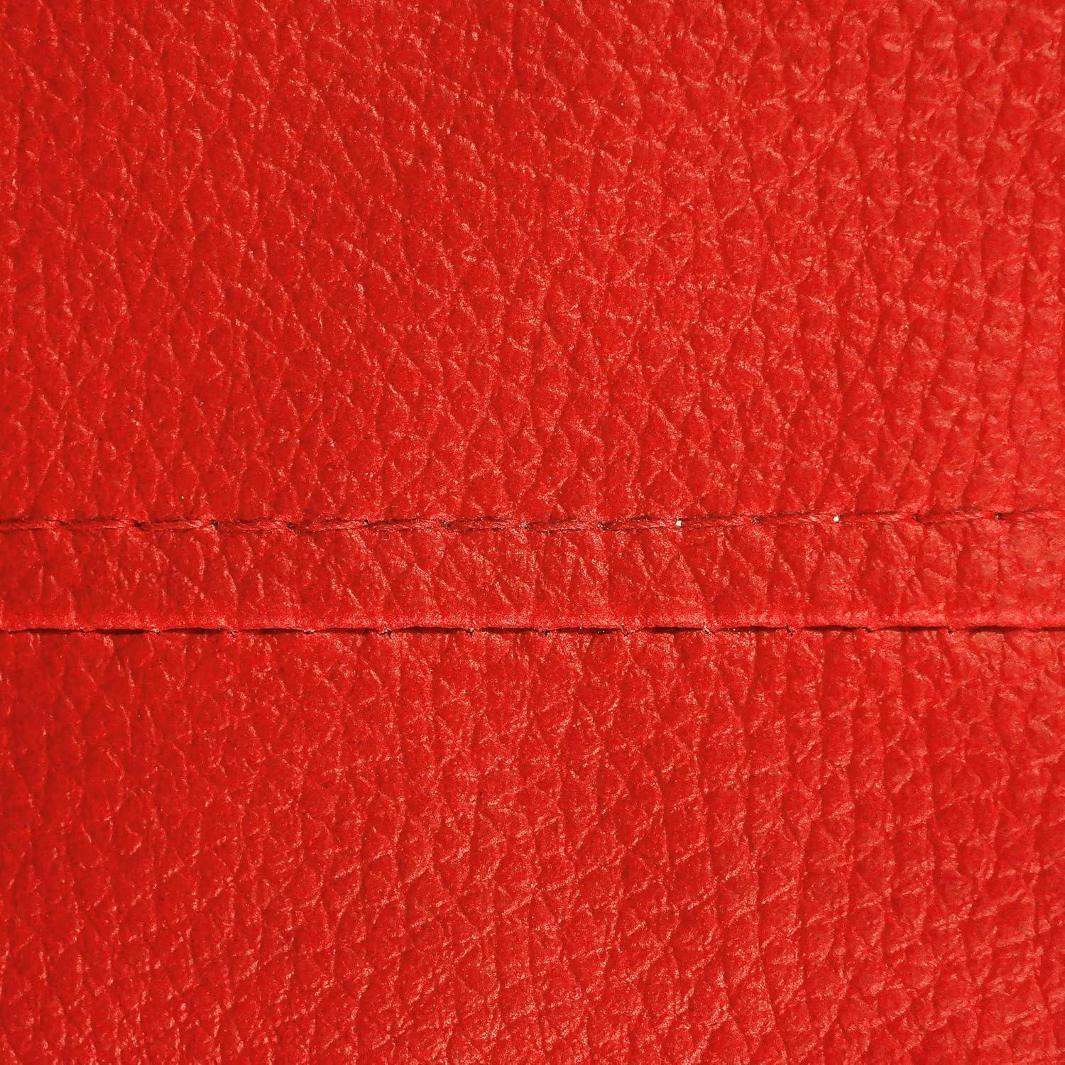 Ample Decor Bean Bag Cover (Filler Not Included), Plush Toys Storage Soft Leatherette, Durable Construction Sturdy Zipper, Ideal for Children and Teenagers - Red