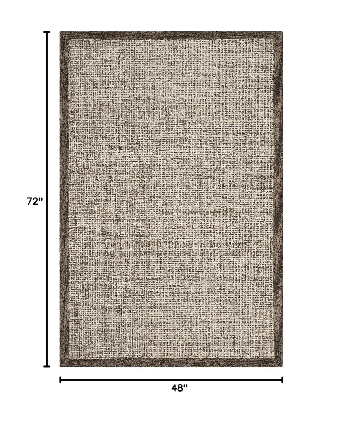 Abstract ABT220 Handmade Indoor Area Rug - Navy/Ivory - 4'x6' - Safavieh