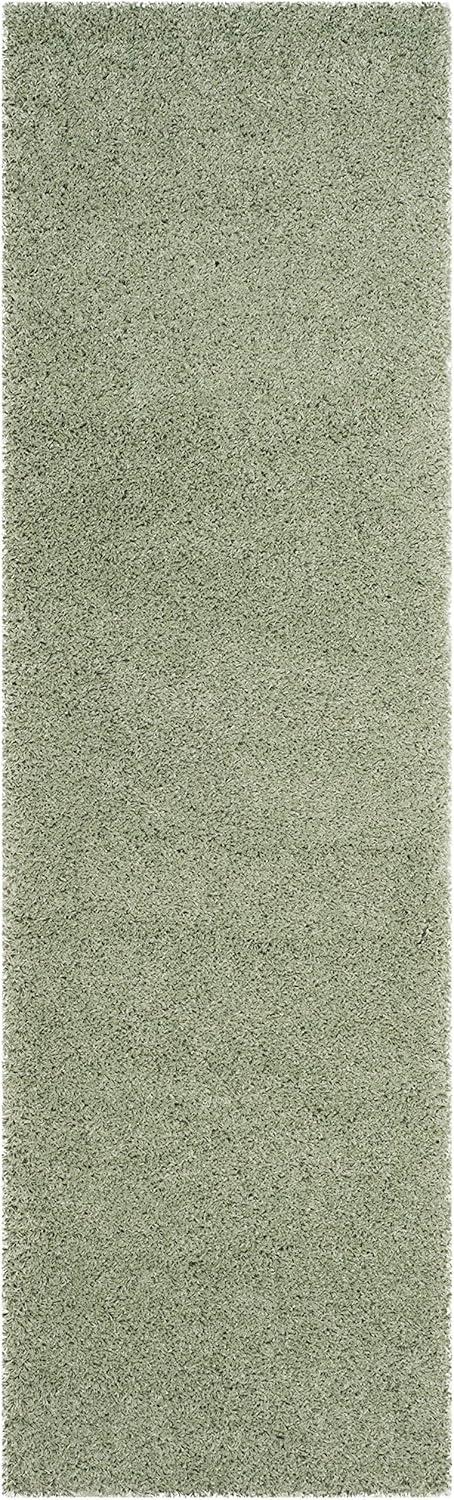 Laguna Light Sage Plush Shag Runner Rug, 2'3" x 12'