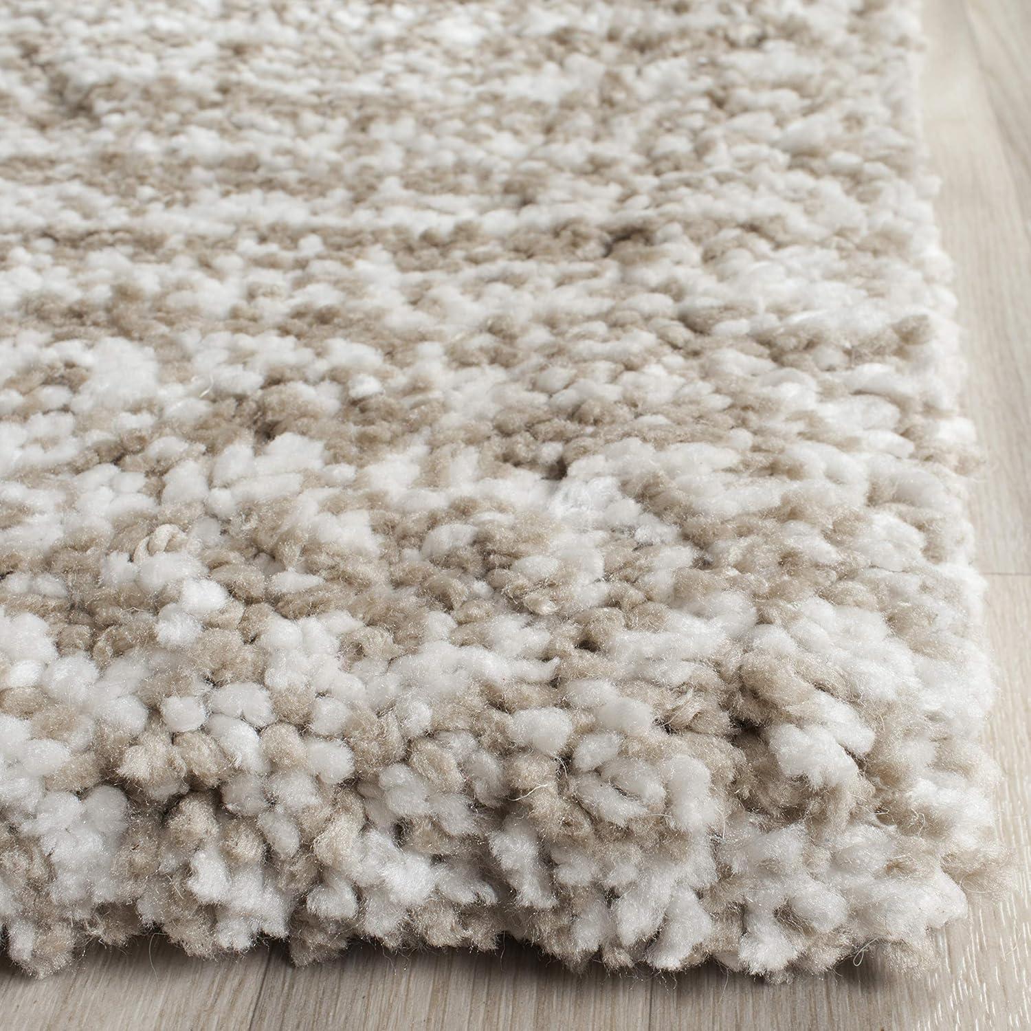 Ultimate Shag SGU211 Hand Tufted Indoor Area Rug - Sand/Ivory - 4'x6' - Safavieh.