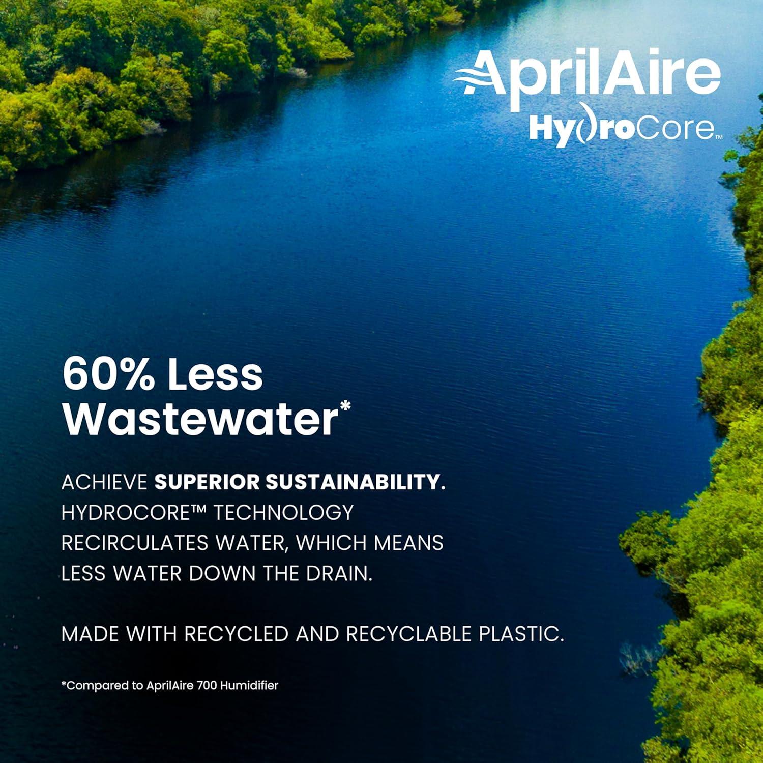 AprilAire 720M Whole-House Fan-Powered Evaporative Humidifier – 21 Gallons Per Day, Water Saving With Manual Control for up to 6,250 Sq. Ft., Part of the AprilAire Healthy Air System