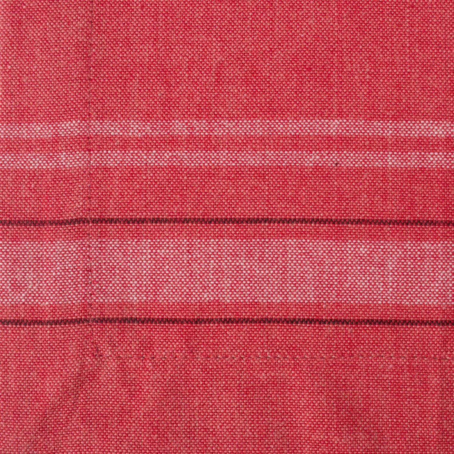 Rustic Red Cotton Stripe Rectangular Placemats, Set of 6