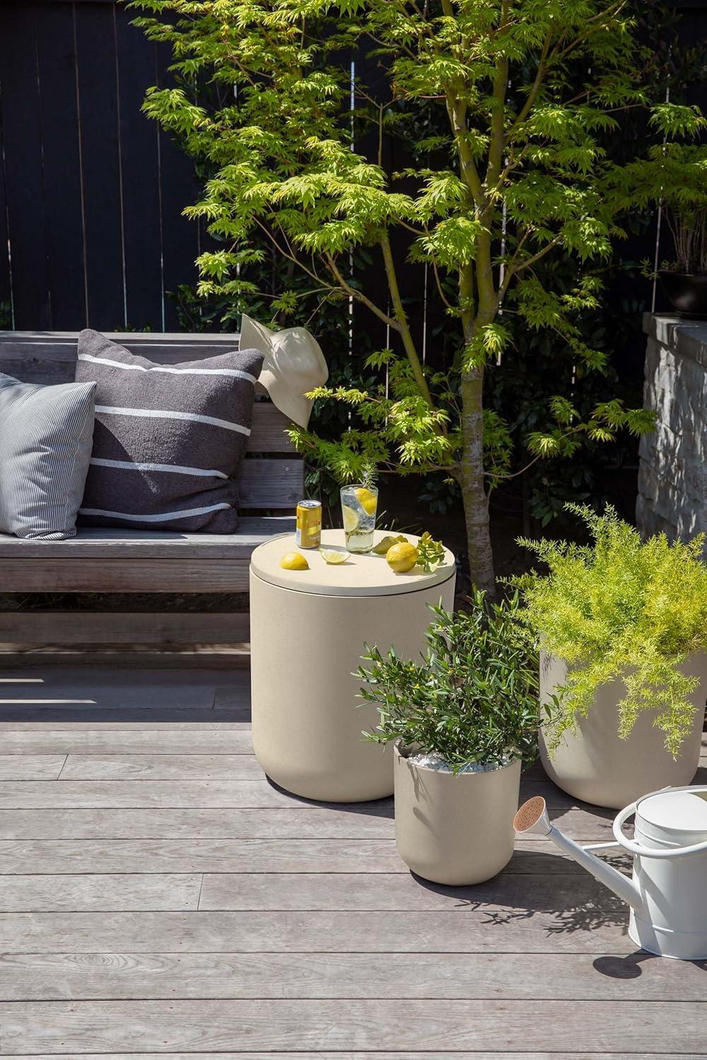 Veradek Kona Round Plastic Outdoor Side Table
