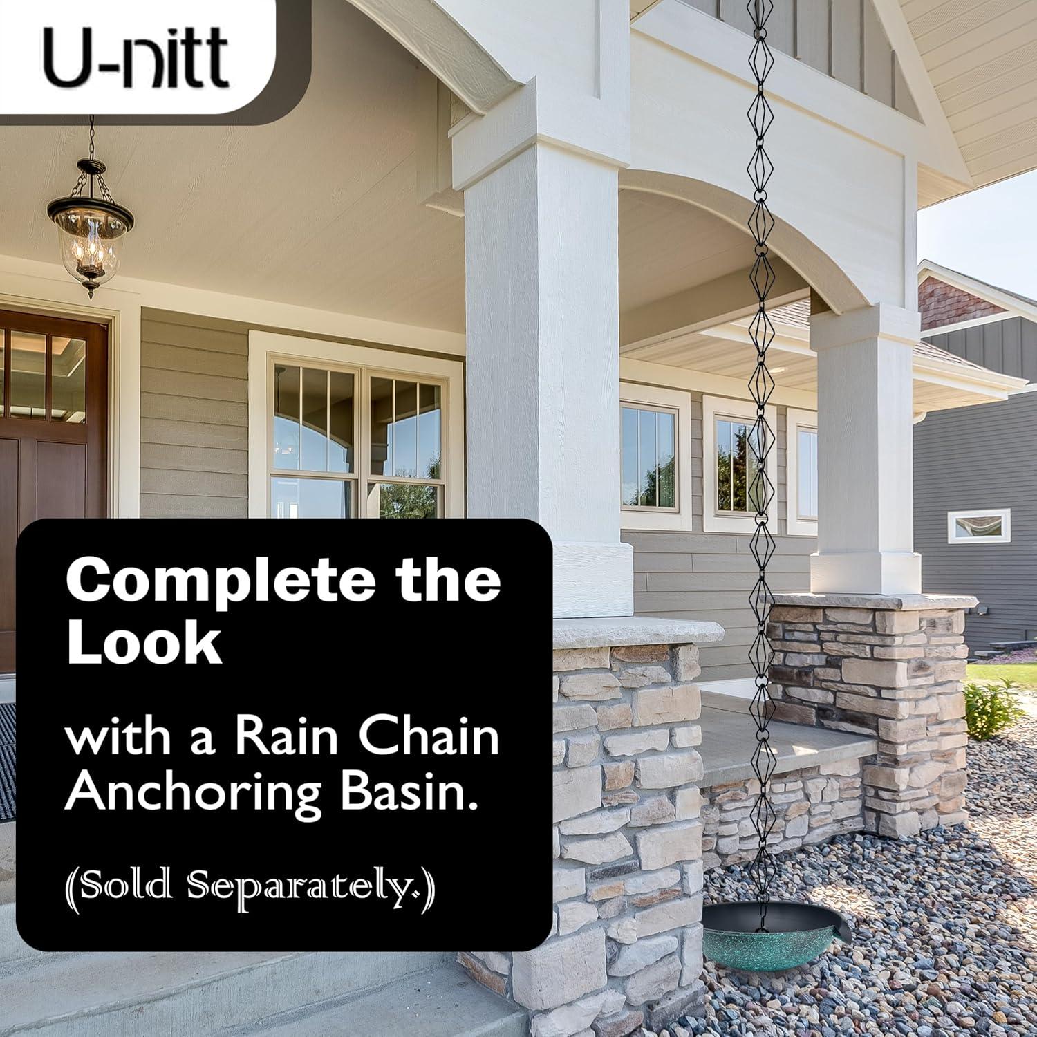 U-nitt Diamond Rain Chain 8.5 ft