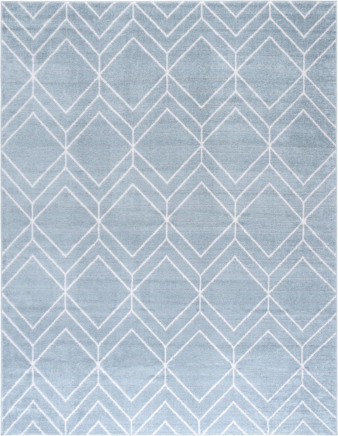 Adirondack ADR241 Machine Made Indoor Area Rug - Blue/Ivory - 9'x12' - Safavieh