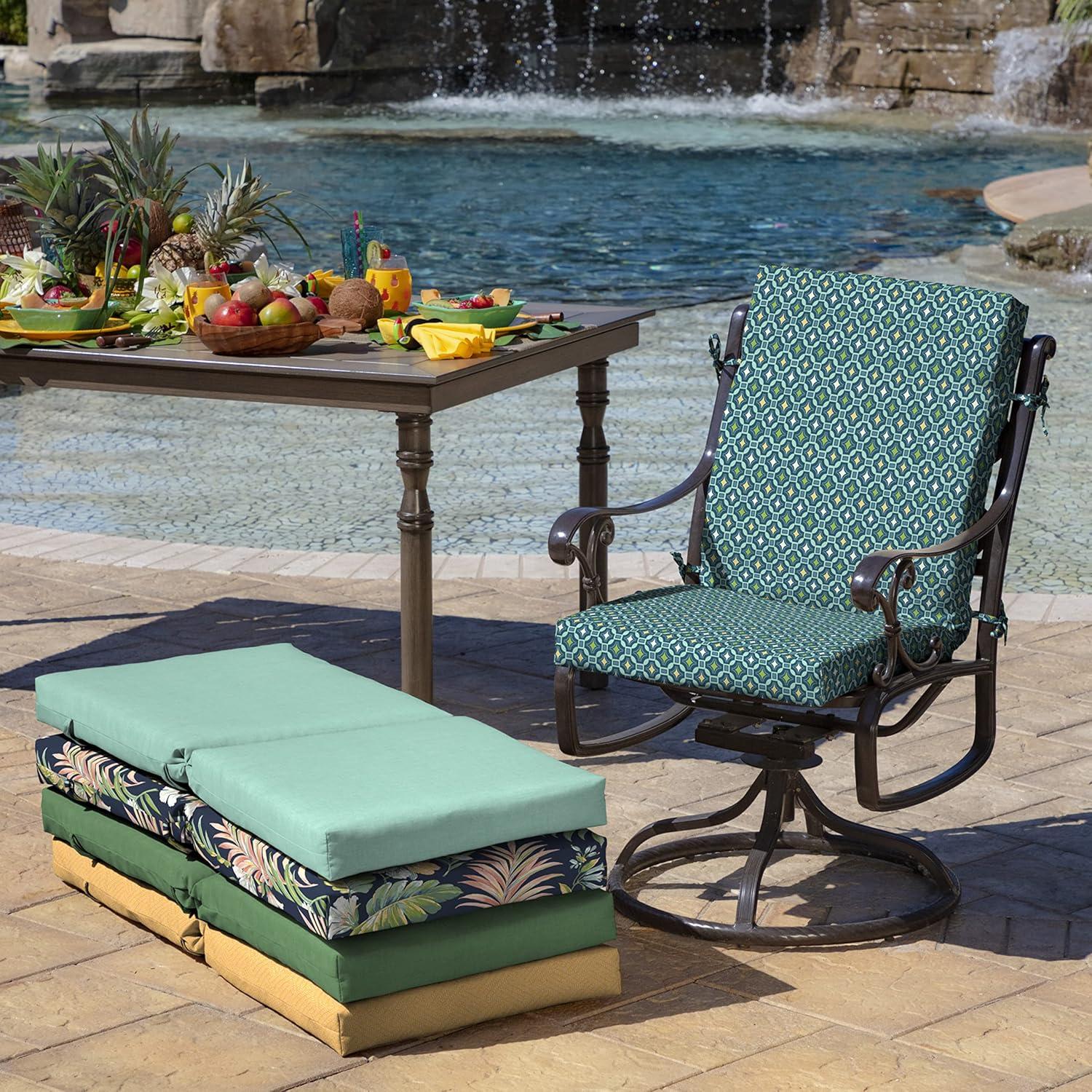 Arden Selections Outdoor Dining Chair Cushion 20 x 20, Alana Tile