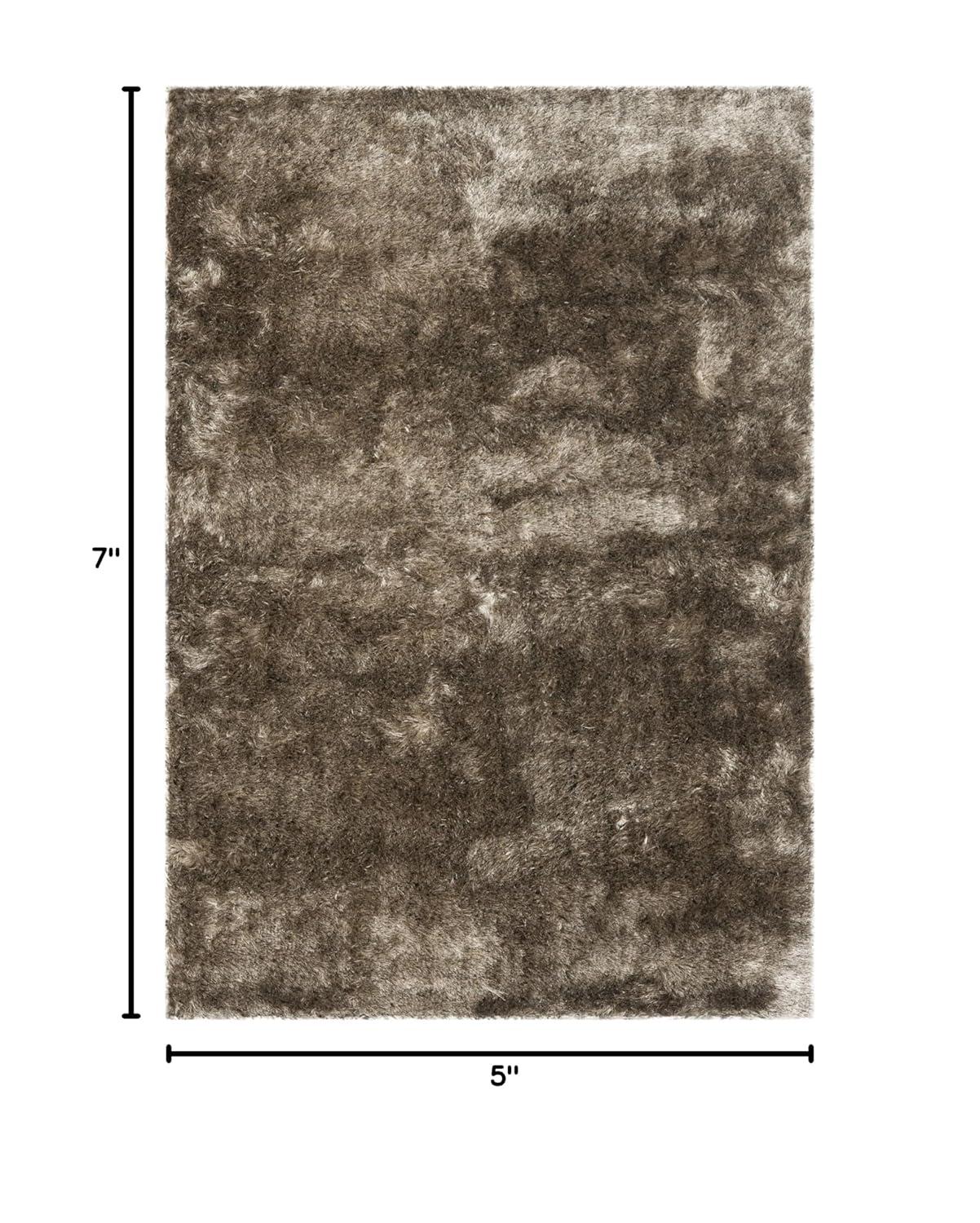Paris Shag SG511 Hand Tufted Indoor Area Rug - Sable - 5'x7' - Safavieh