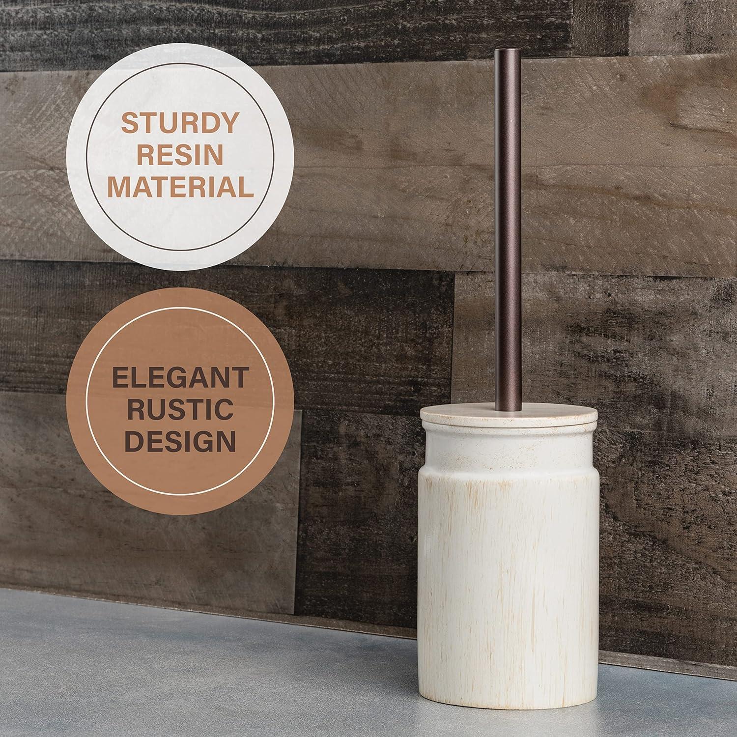 Creative Scents Rustic Luxe Toilet Brush and Holder Set