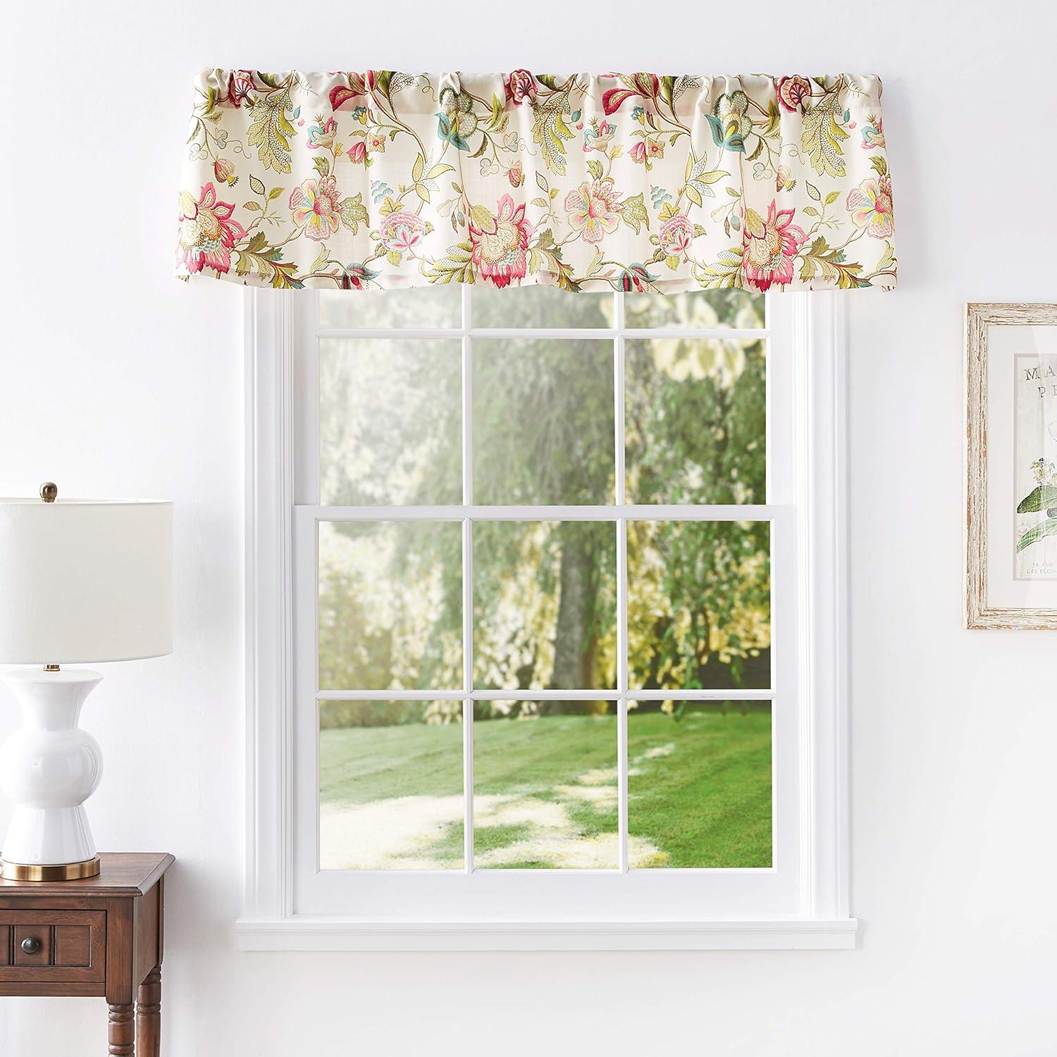 Ellis Curtain Brissac Tailored Valance, 70 x 15, Red