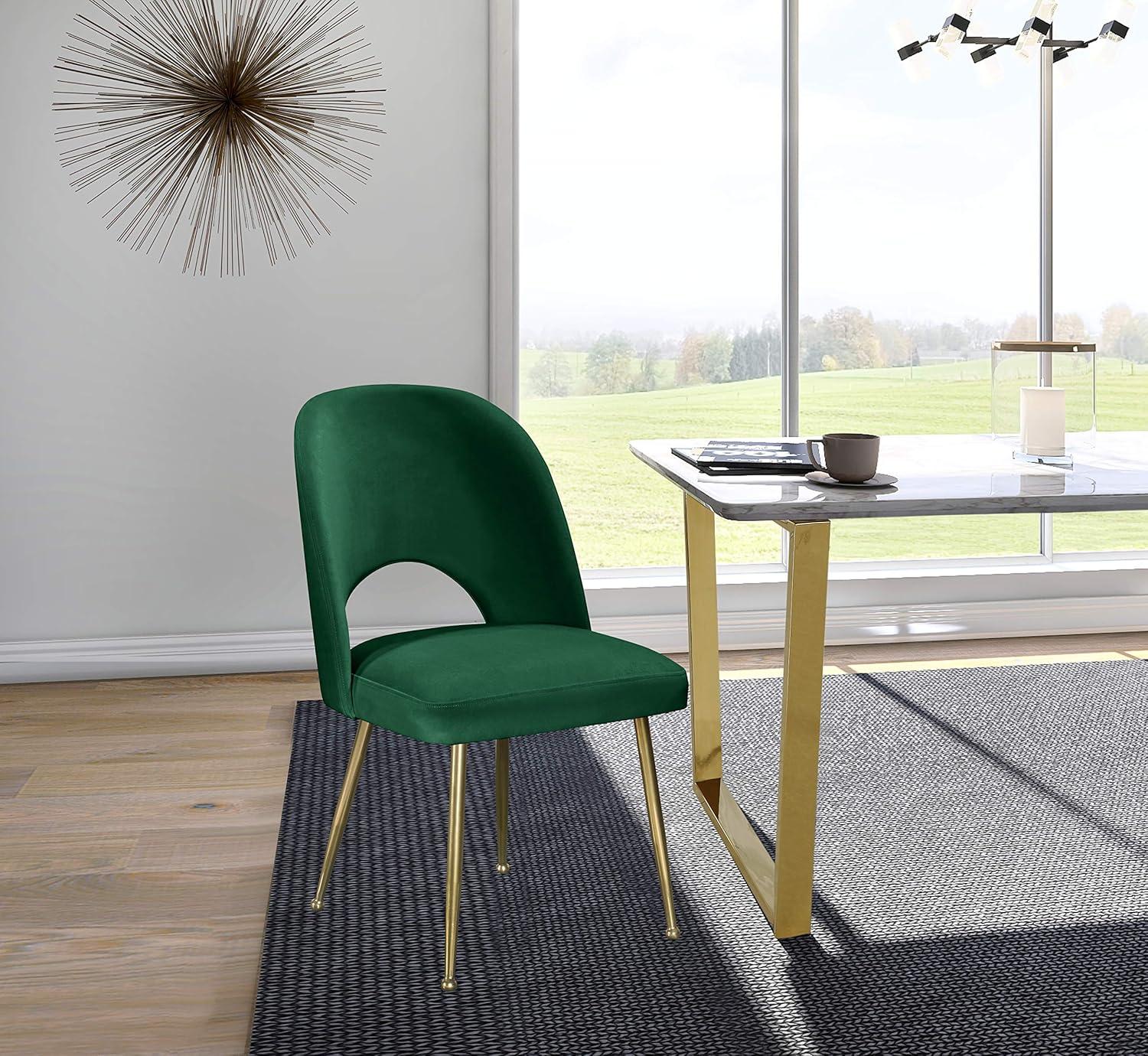 Meridian Furniture Logan Black Velvet Dining Chair (Set of 2)