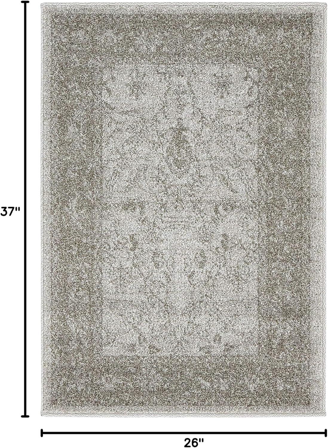 La Jolla Floral Light Gray 2' 2 x 3' 0 Area Rug