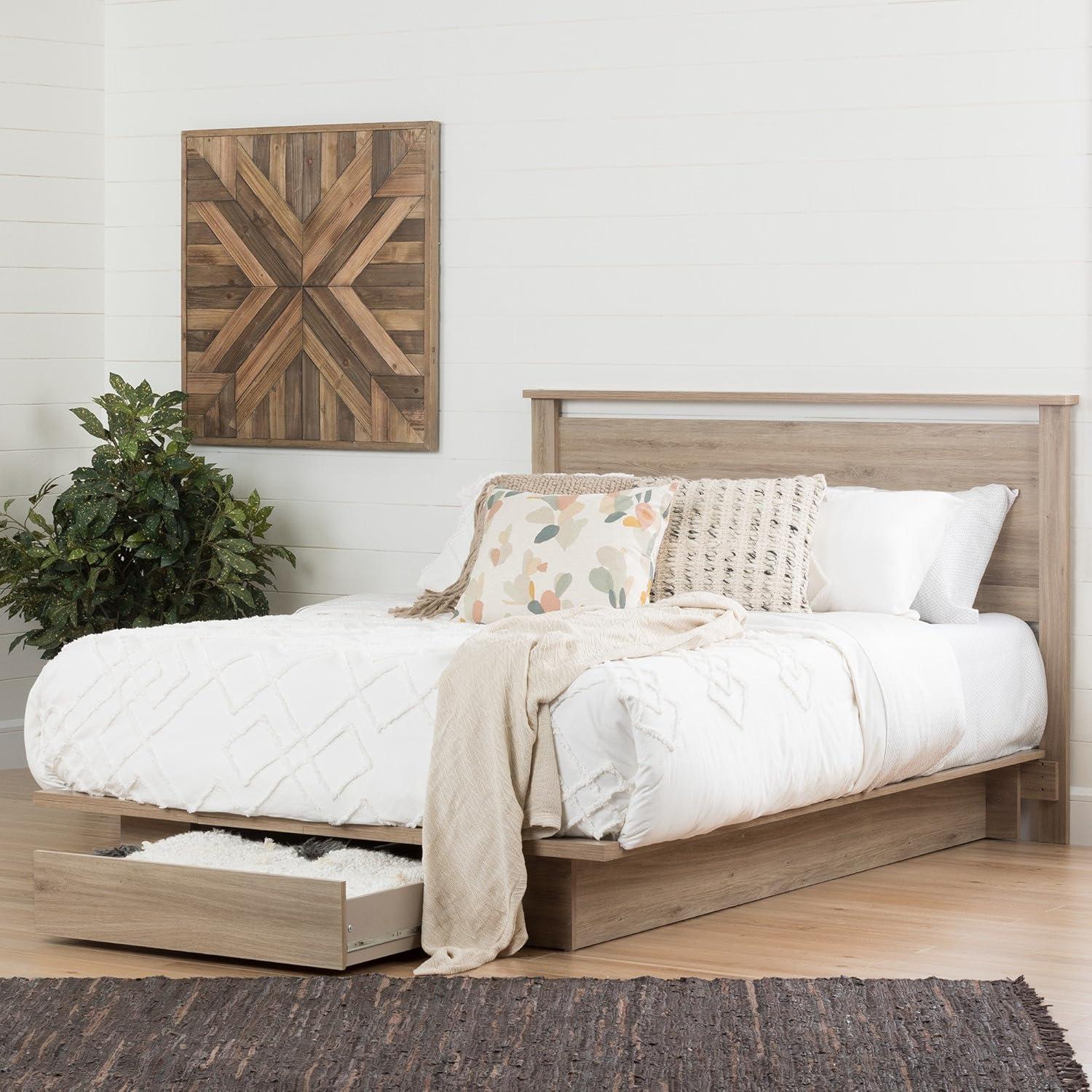 Queen Primo Platform Bed with Storage, No Box Spring Needed - South Shore